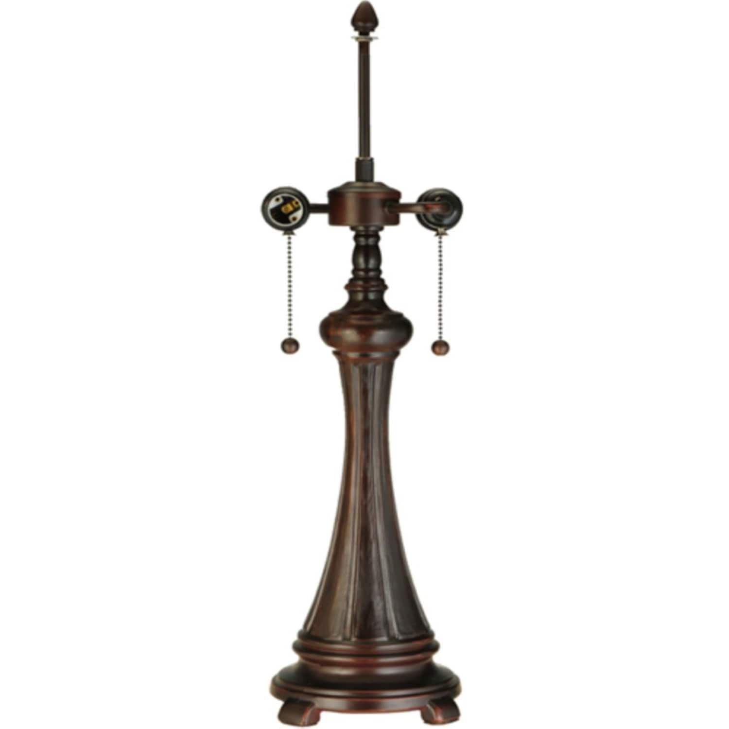 Meyda Tiffany Lighting 157766 24.5-in Brown Plug-in Metal Lamp Base