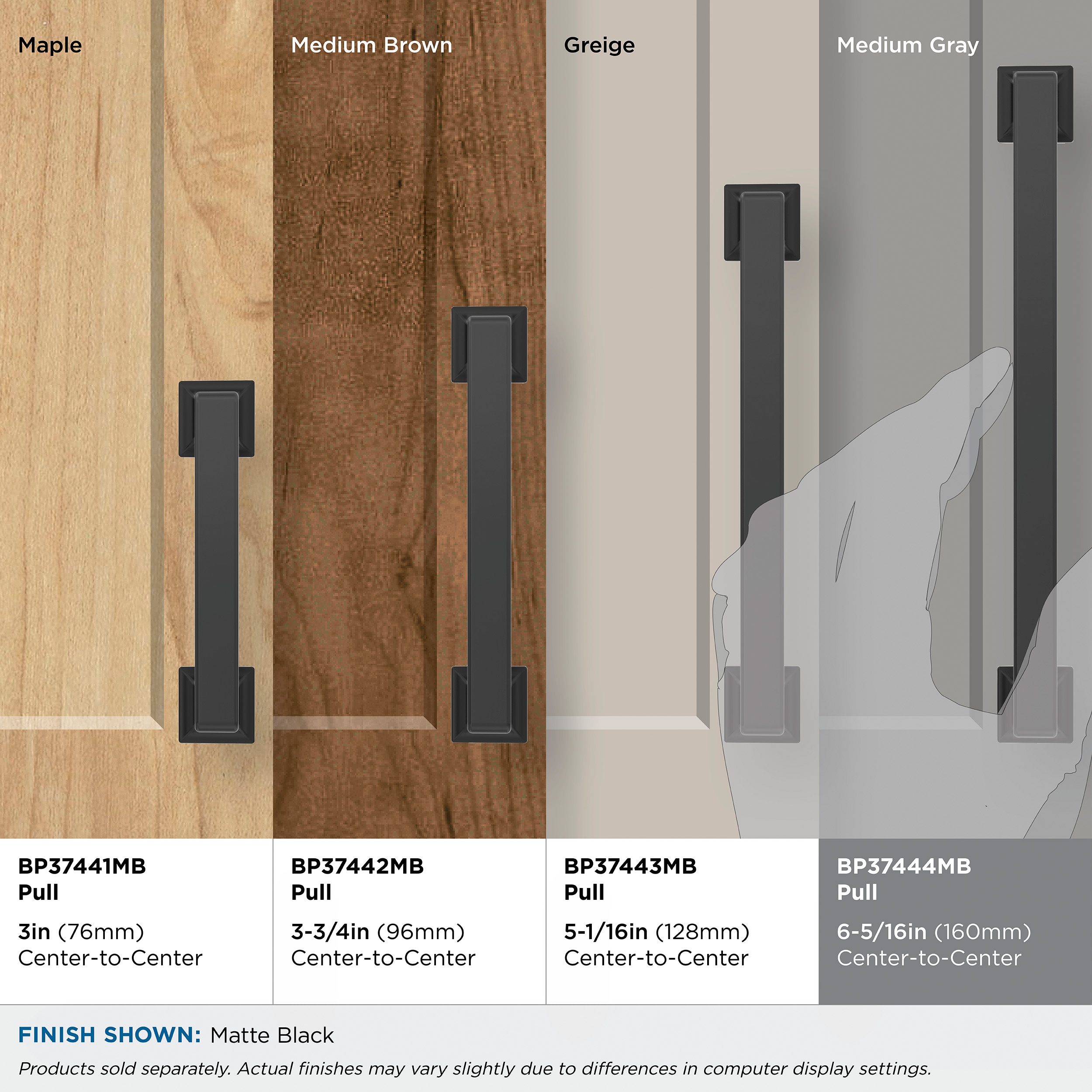 Amerock BP37444MB Cabinet-Pulls - View #8