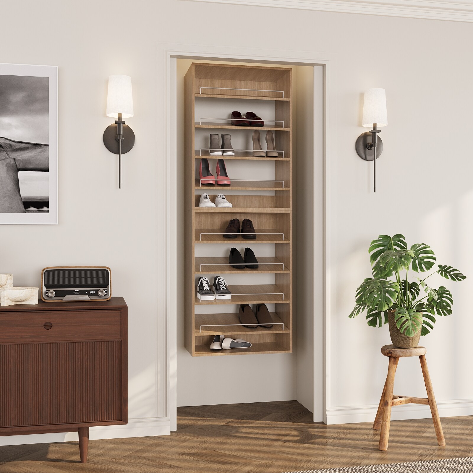 LOVMOR LO-MODEL9-7-ZJL Wood-Closet-Shelves - View #10