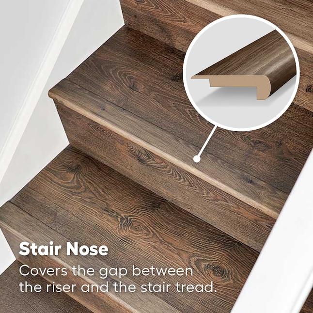 SimpleSolutions 2.37-in x 78.7-in Landry Oak Finished Mdf Stair Nosing in  the Stair Nosing department at Lowes.com