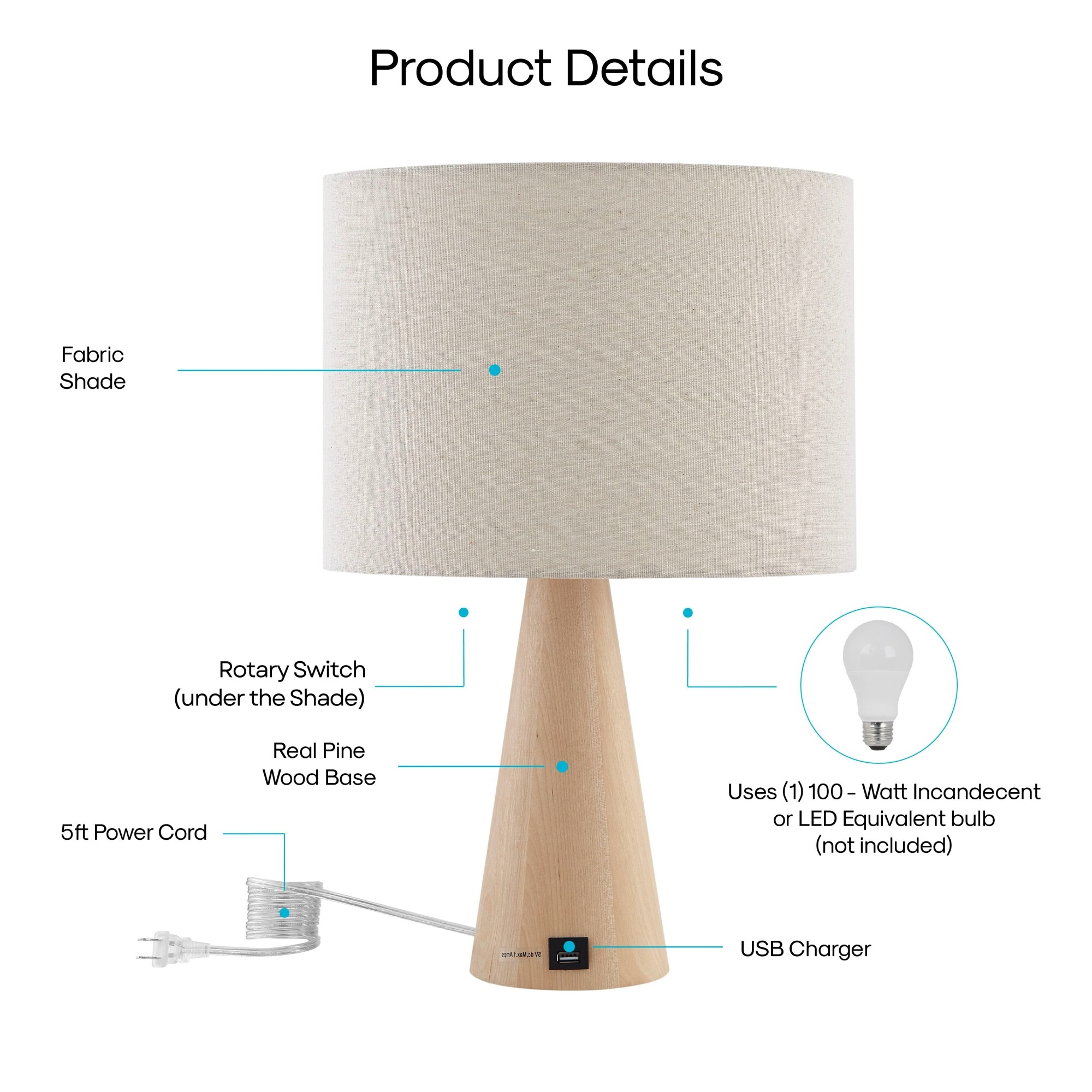 Inspired Home LA448-36BE-LS Table-Lamps - View #5
