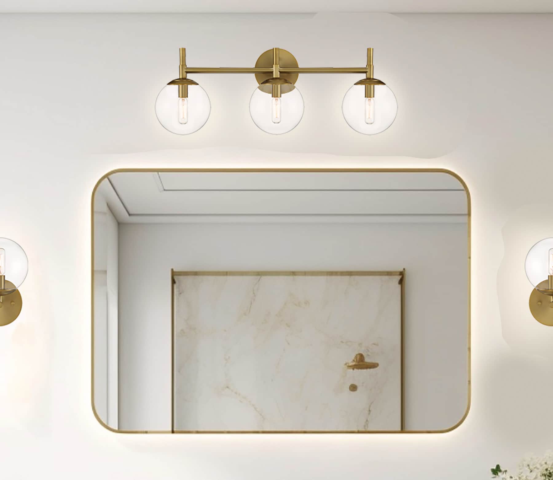 Minka Lavery 2793-695 Auresa 25.625-in 3 -Light Polished Brass Transitional Vanity light bar