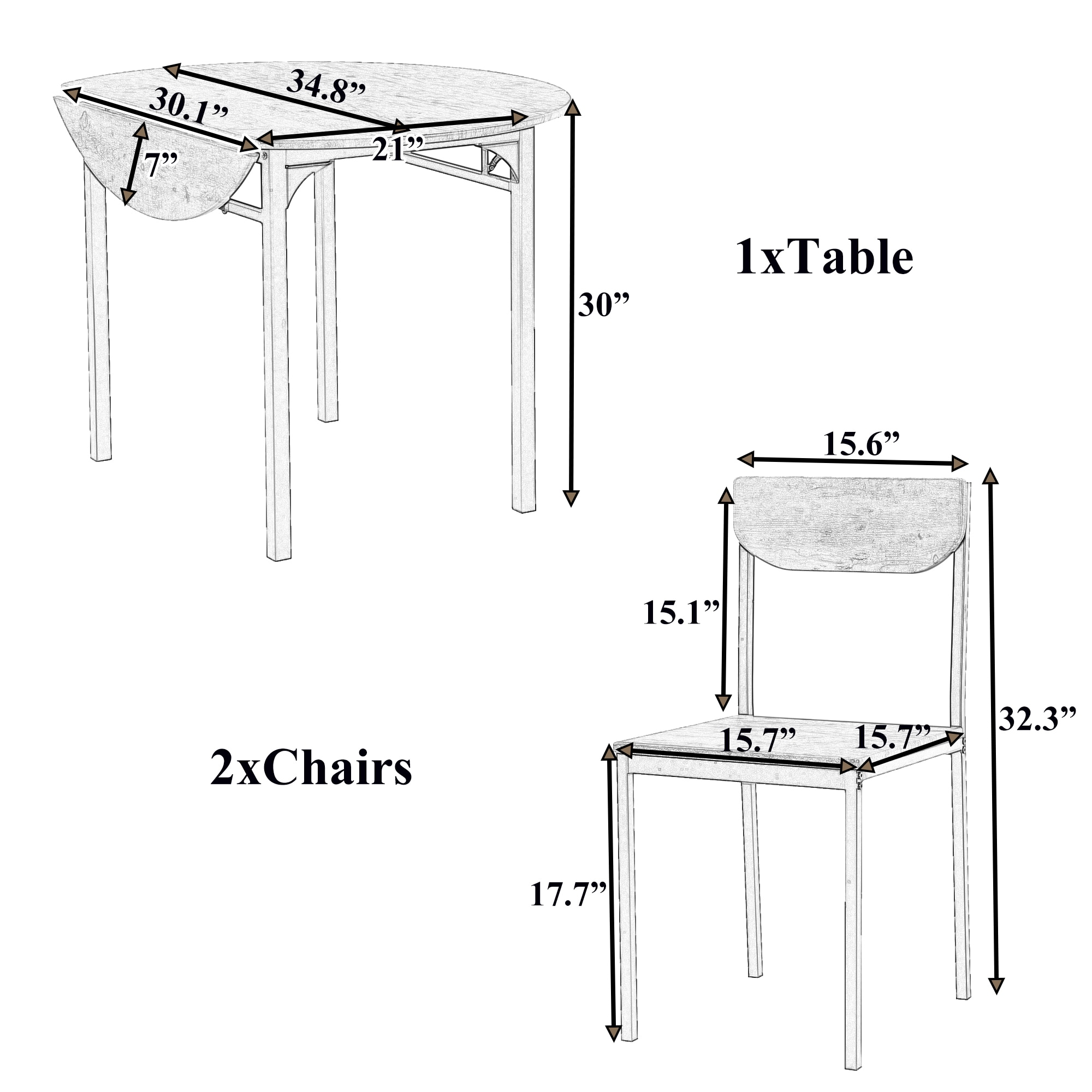 SINOFURN SYA010579BN Dining-Sets - View #5