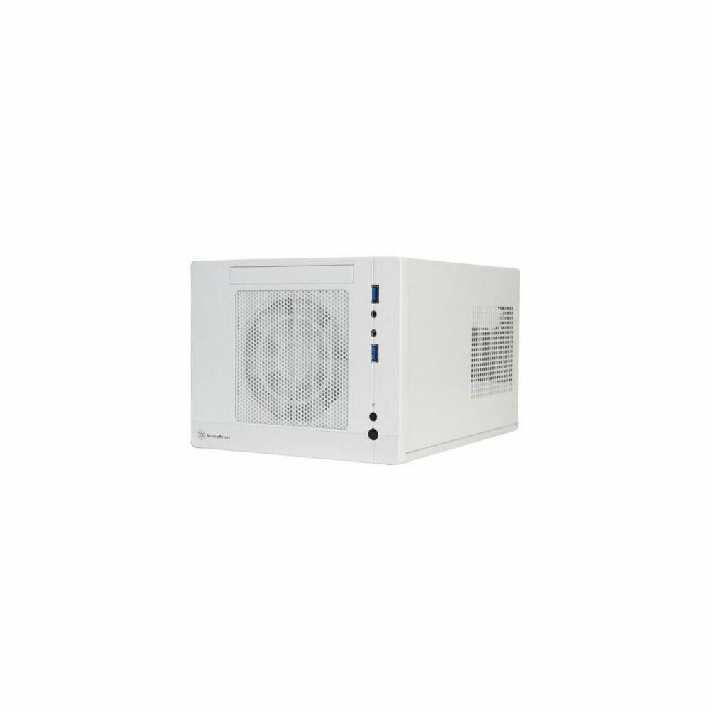 SilverStone SVSTT267 Silver Stone Technologies SG05W-LITE Mini-ITX Computer Case with 2x USB 3.0 Front- White