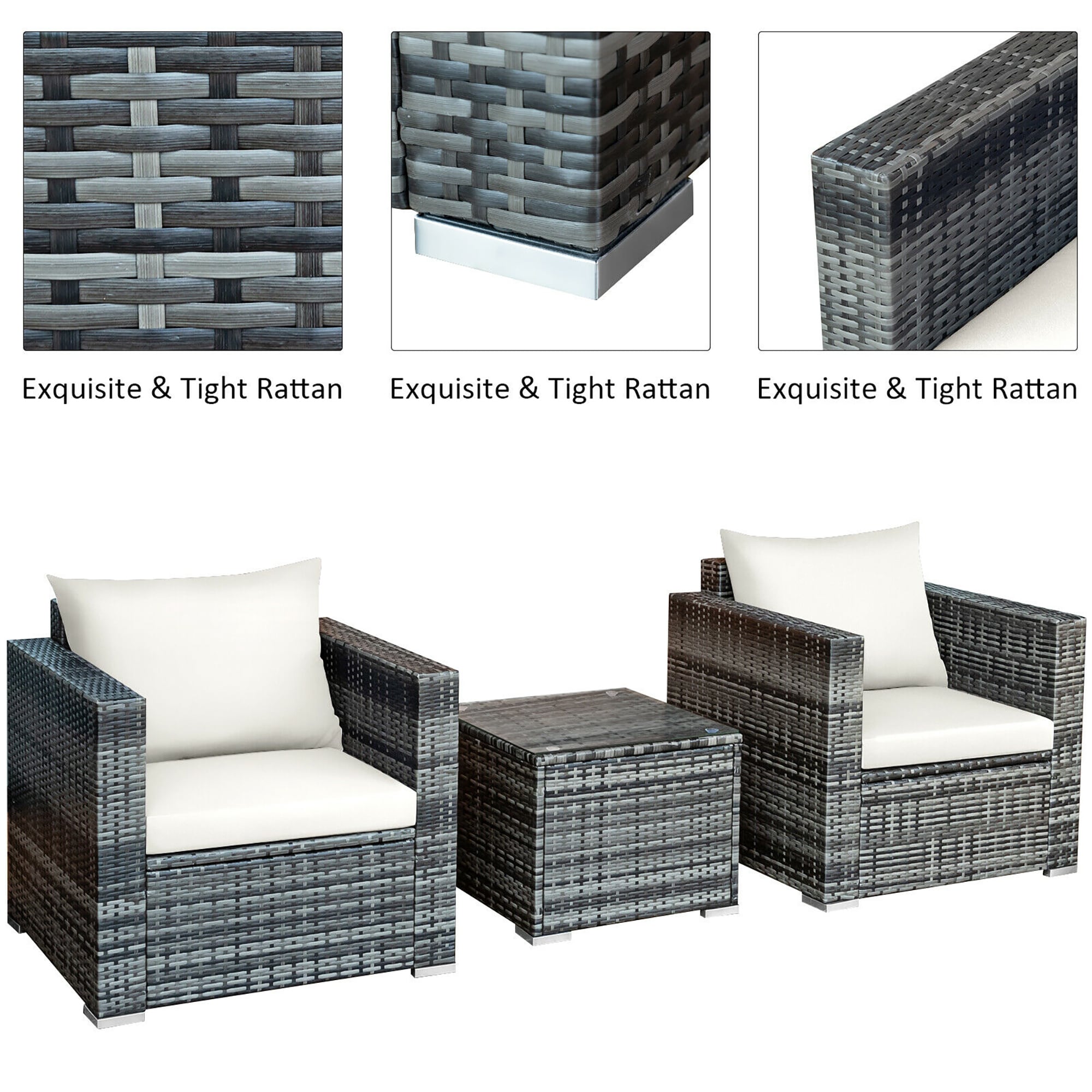 BABOOM BOM-0WH+-CO Patio-Conversation-Sets - View #6