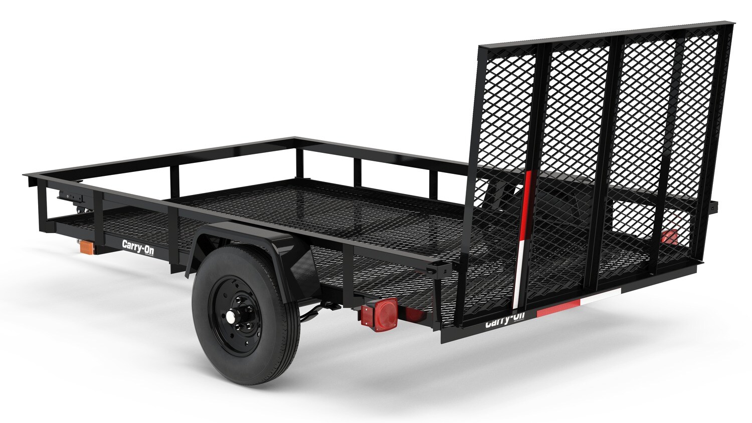 Carry-On Trailer 5-ft x 8-ft Steel Mesh Utility Trailer with Ramp Gate (1625-lb Capacity)
