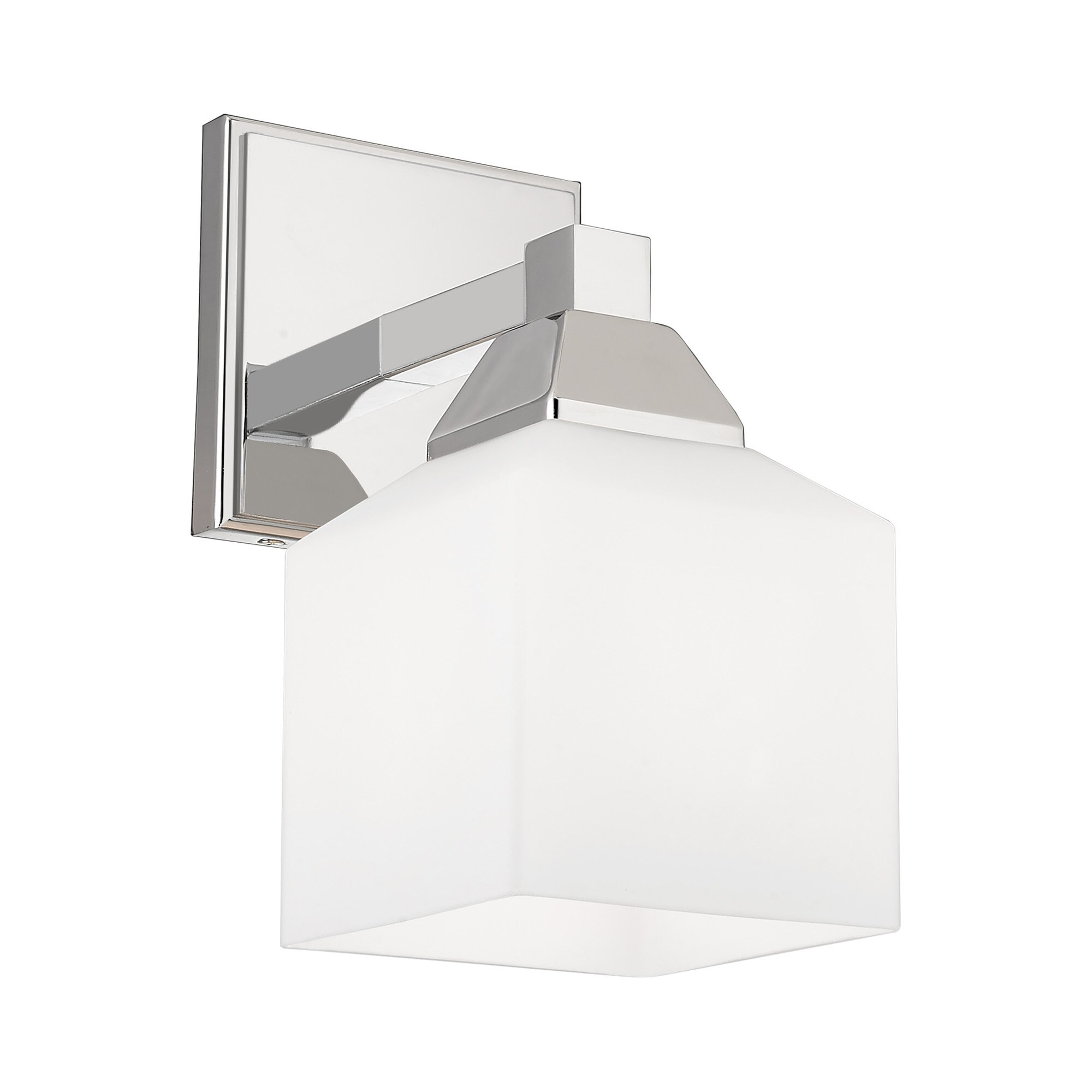 Aragon Satin Opal White Glass 1-Light Sconce in Brushed Nickel