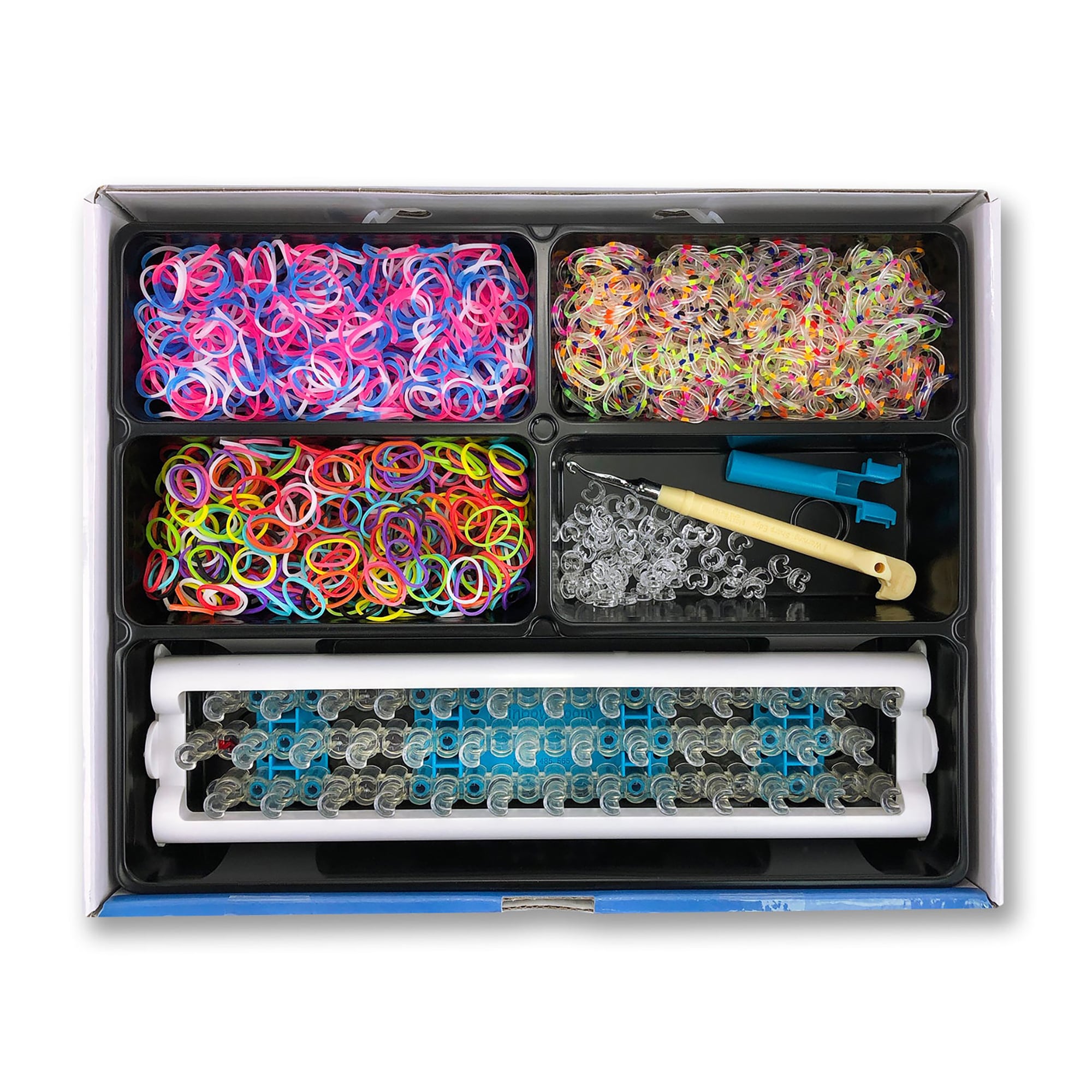 Rainbow Loom Creative Play Bracelet Craft Kit - Assorted Rubber Bands,  Metal Hook, C-Clips - Promotes Creativity - Ages 3+ in the Kids Play Toys  department at