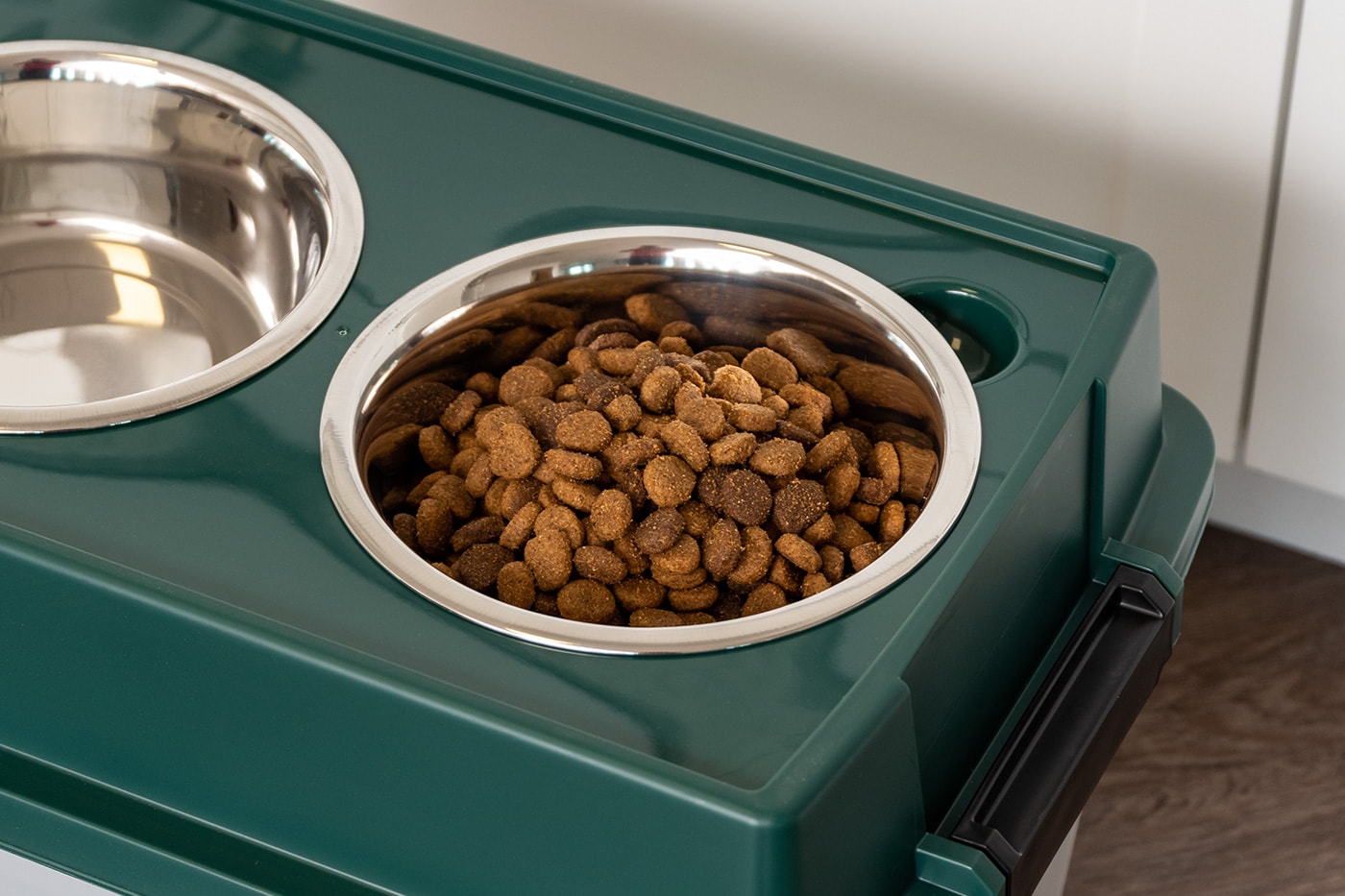 Iris Remington Double Diner Elevated Feeder with Food Storage for Dogs, 13  lbs.