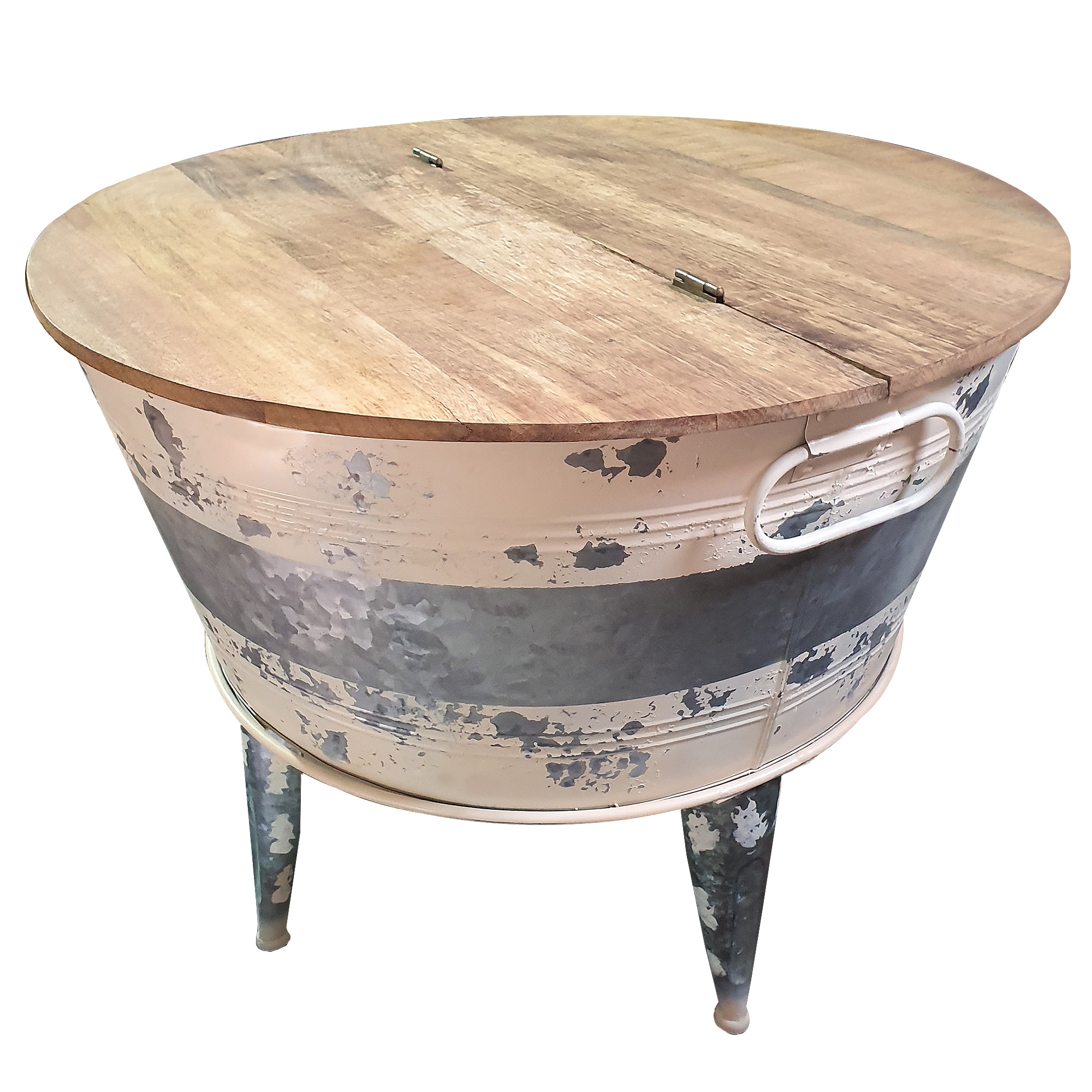Benzara BM193783 Brown Wood Farmhouse Coffee Table with Storage
