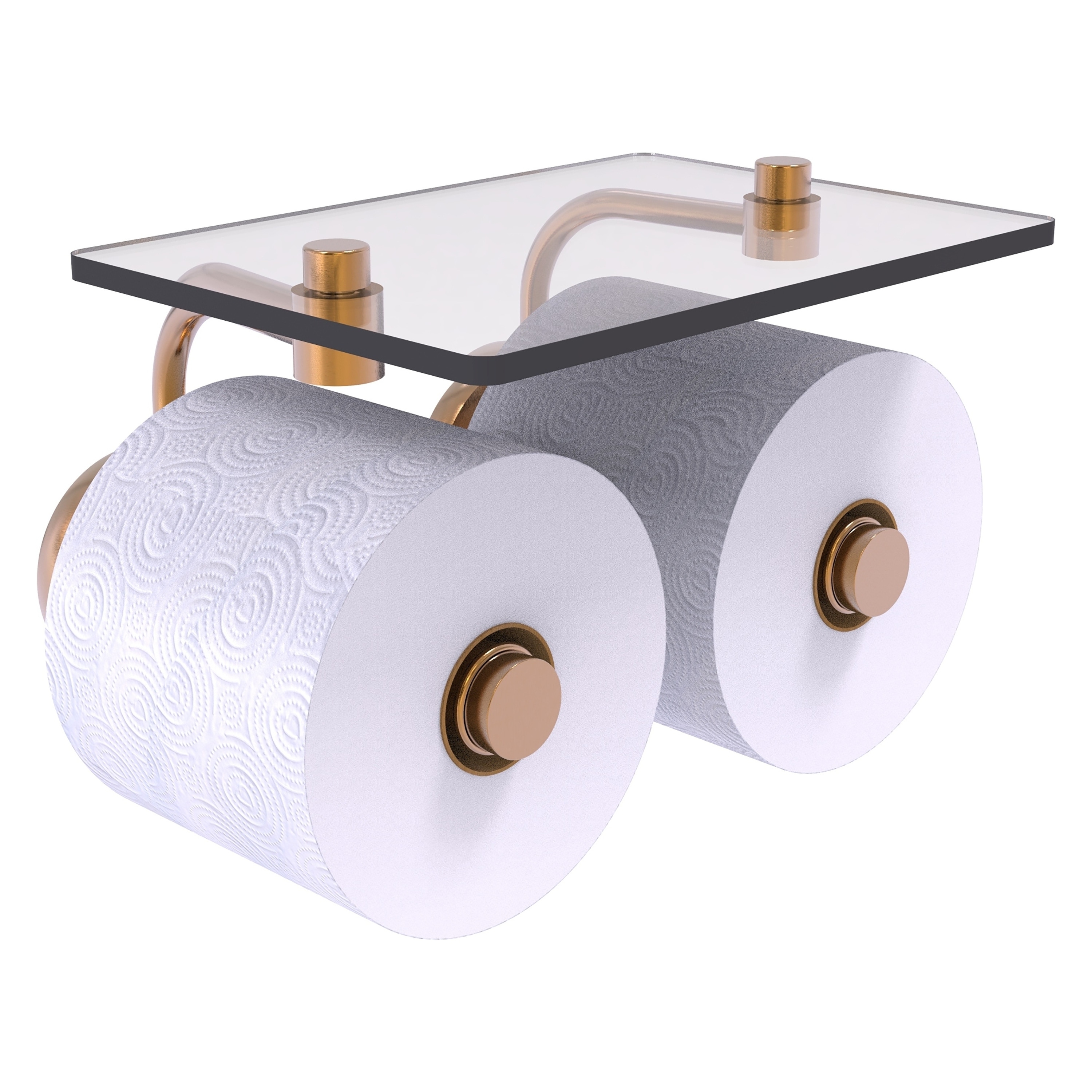 Allied Brass P1000-24-2S-BBR Prestige Skyline Brushed Bronze Wall mount Double post Toilet Paper Holder 2 -Rolls