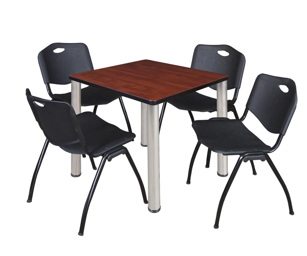 Regency TB3030CHBPCM47BK Breakroom Red 4-Person Training Table (30-in W x 29-in H)