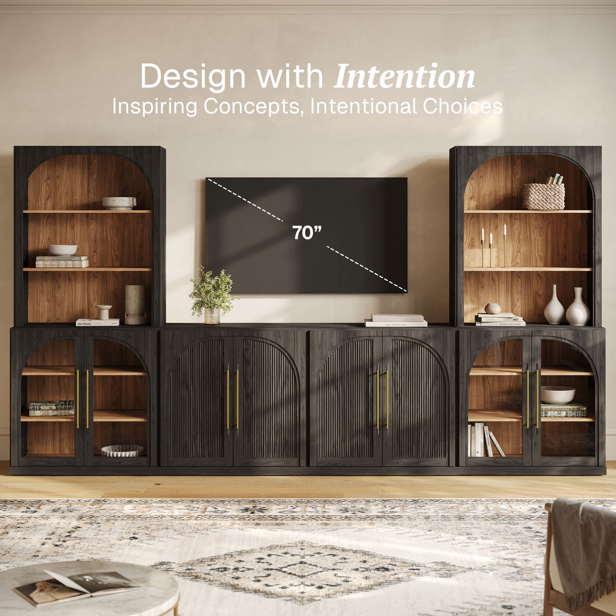 Belleze 014-HG-42012-E+1B2F Tv-Stands - View #3