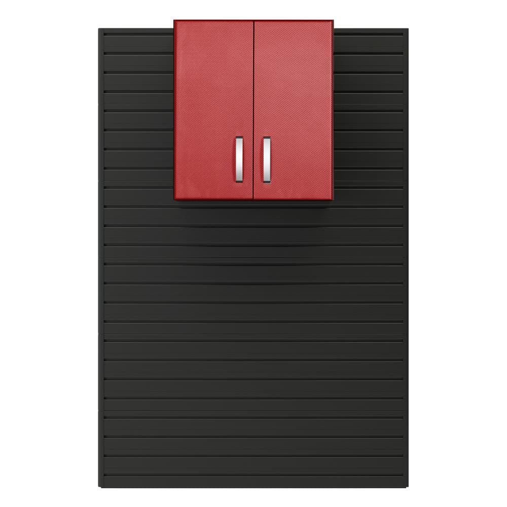 Flow Wall FWC-CD02-1RC Wall Cabinet - Red Carbon Fiber 26-in Red Carbon Fiber Composite Multipurpose Storage rail cabinet