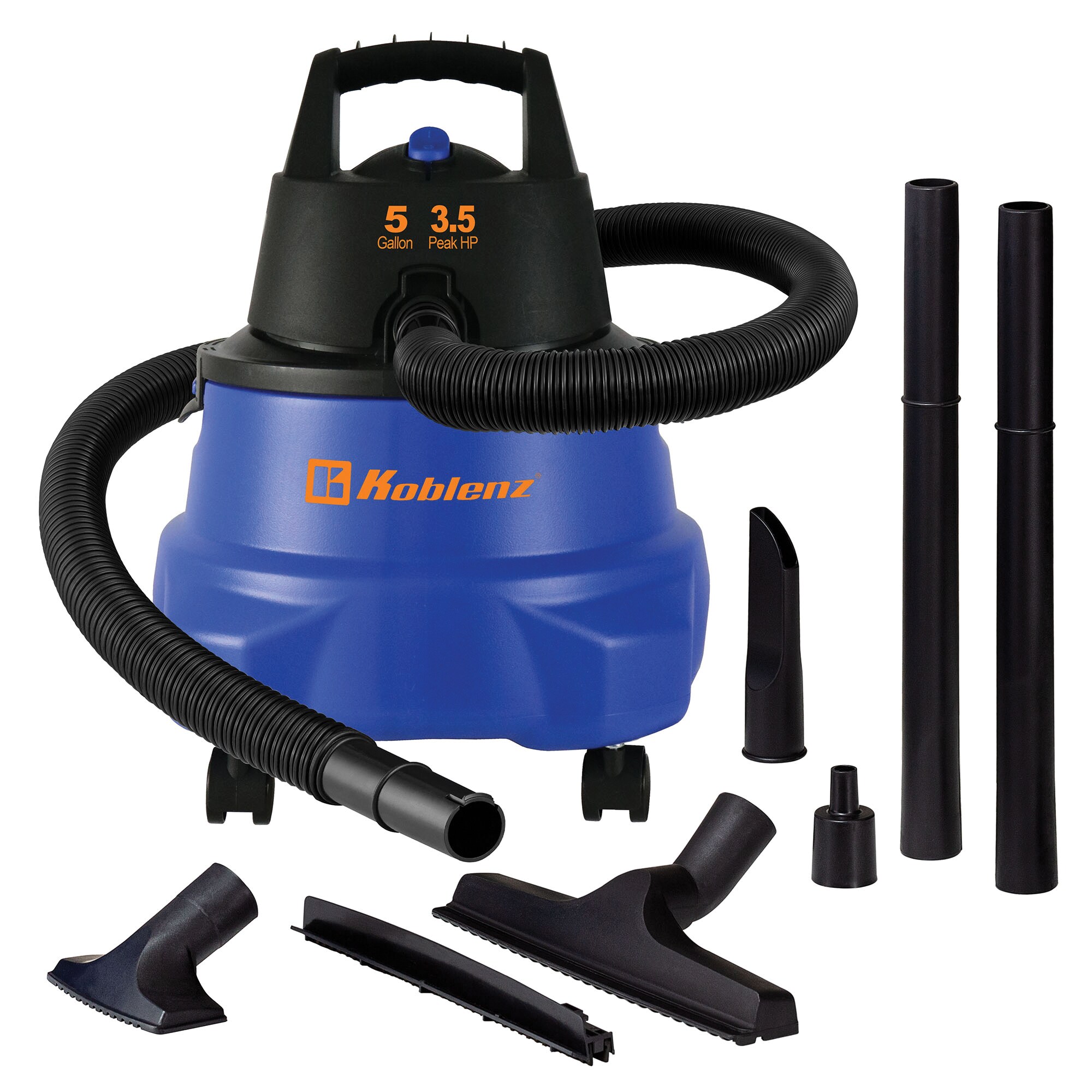 Koblenz KBZWD5MA   5-Gal. Portable Wet/Dry Vacuum with Blower, Black and Blue, WD-5 MA
