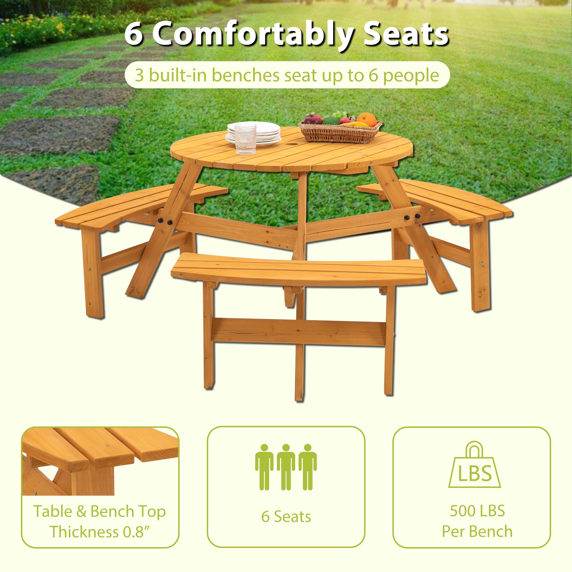 Forclover HYFAS40 Picnic-Tables - View #4