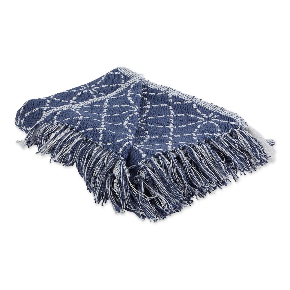 DII CAMZ11431 French Blue Polyester Throw