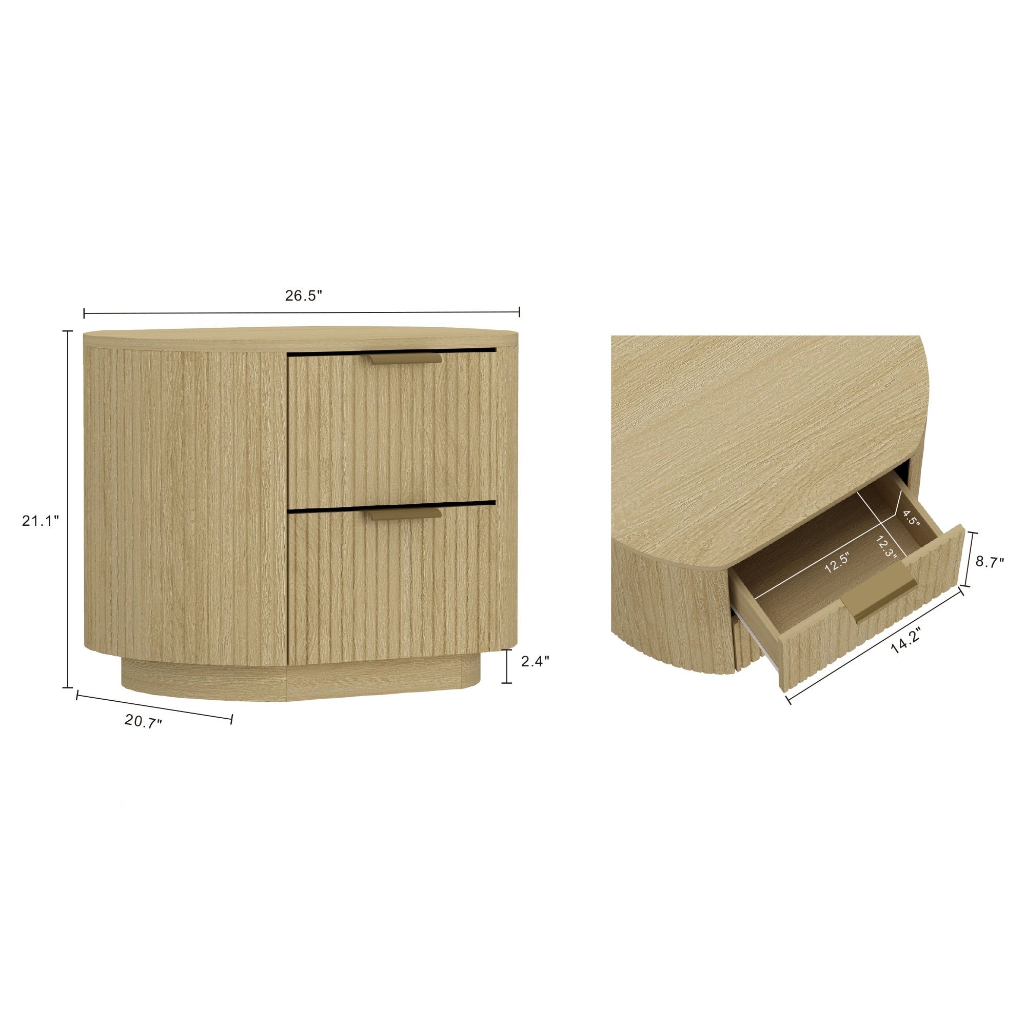 Manhattan Comfort 2-NS010-GNO nightstands - View #3