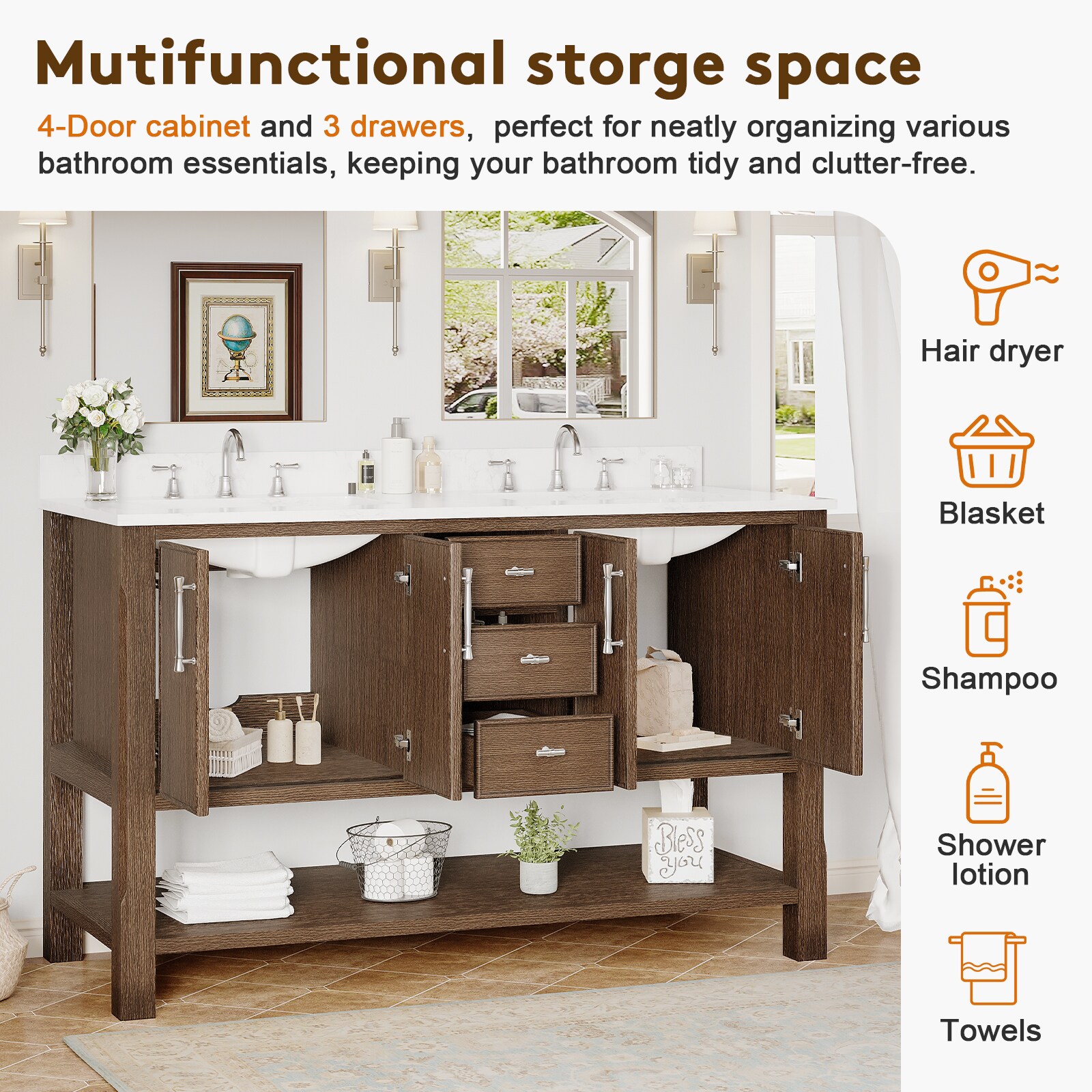 VOUA SAF-DXDRZJ4-BE Bath-Vanity-Combo - View #7