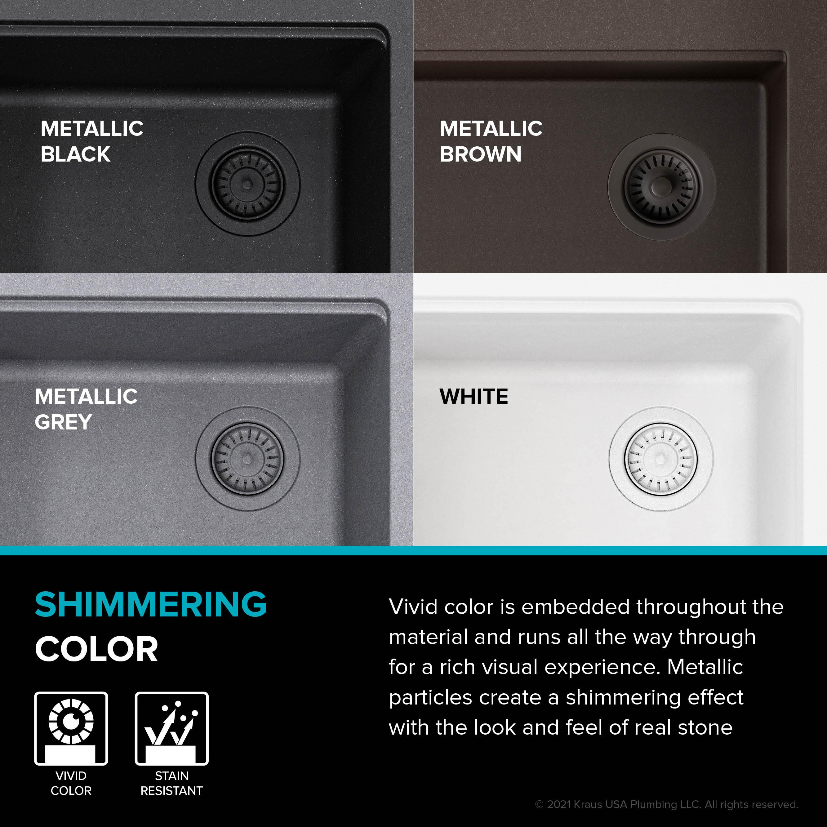 33 in. Metallic Black Granite Composite Single Bowl Kitchen Sink with Accessories