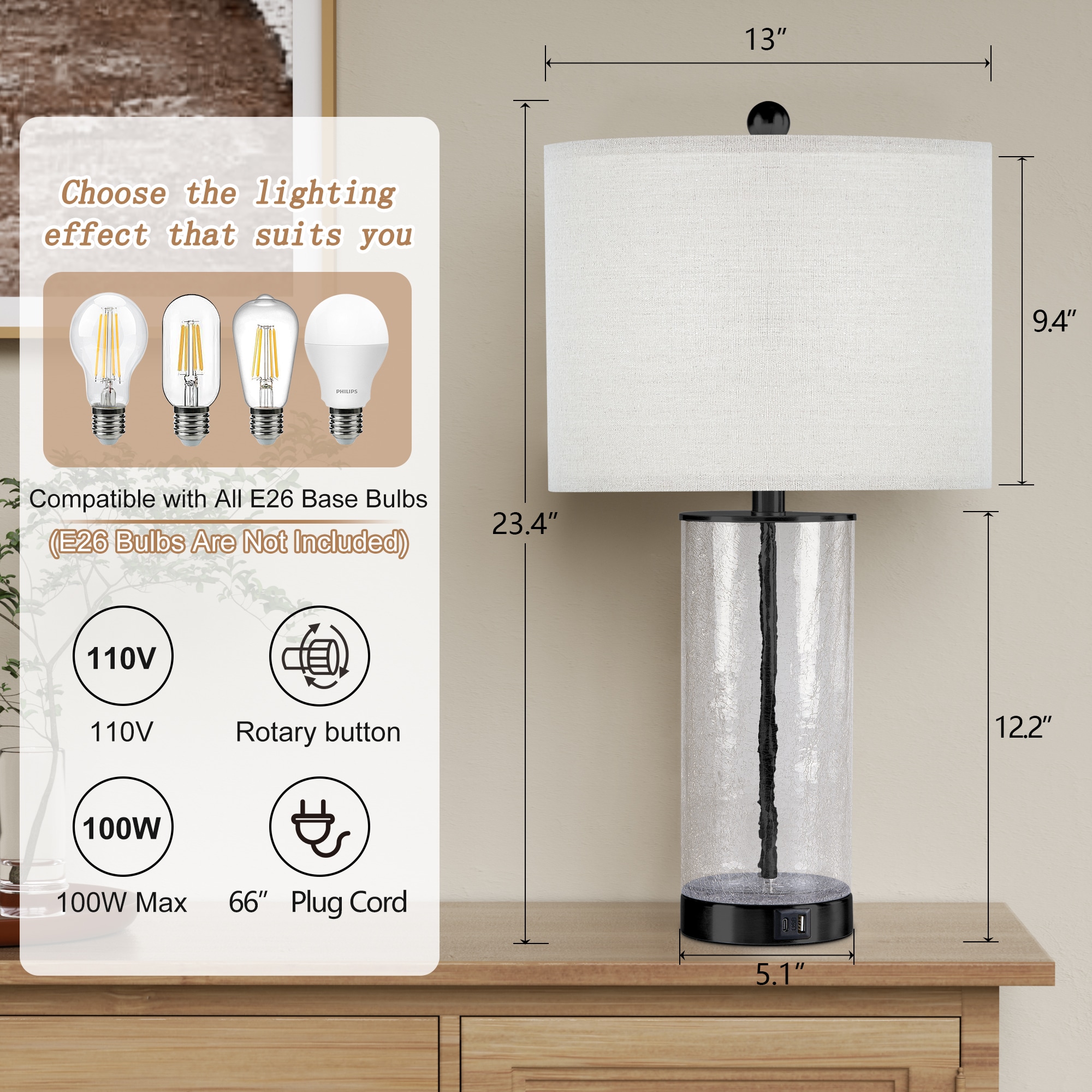 Maxax T263-BK Table-Lamps - View #4