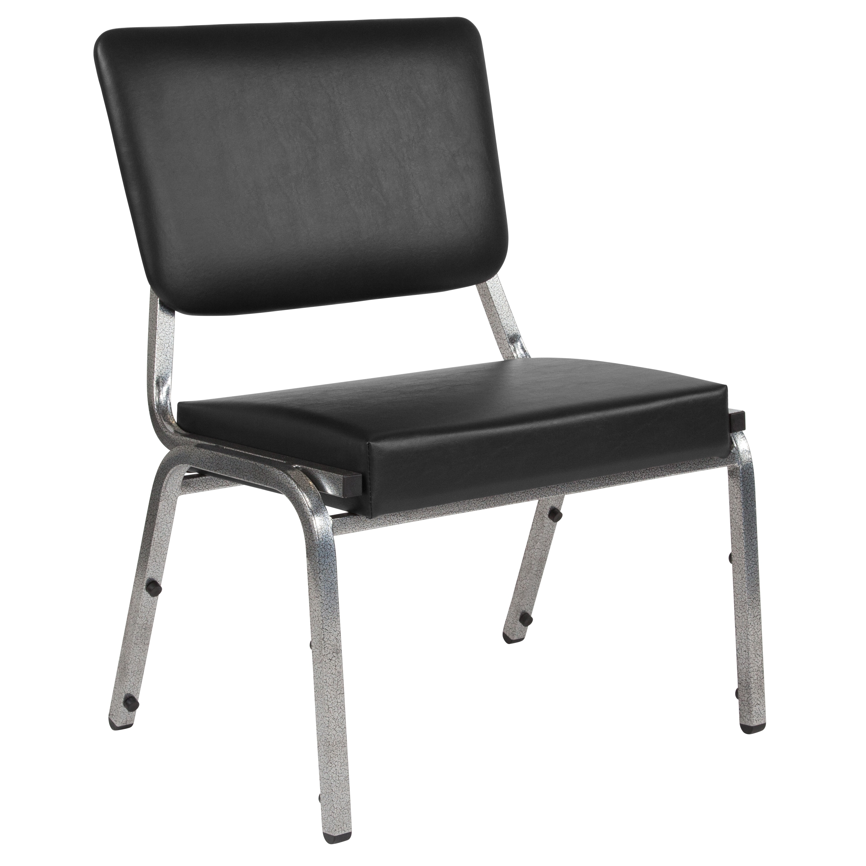 Flash Furniture 889142457466 Modern Black Vinyl Vinyl Accent Chair