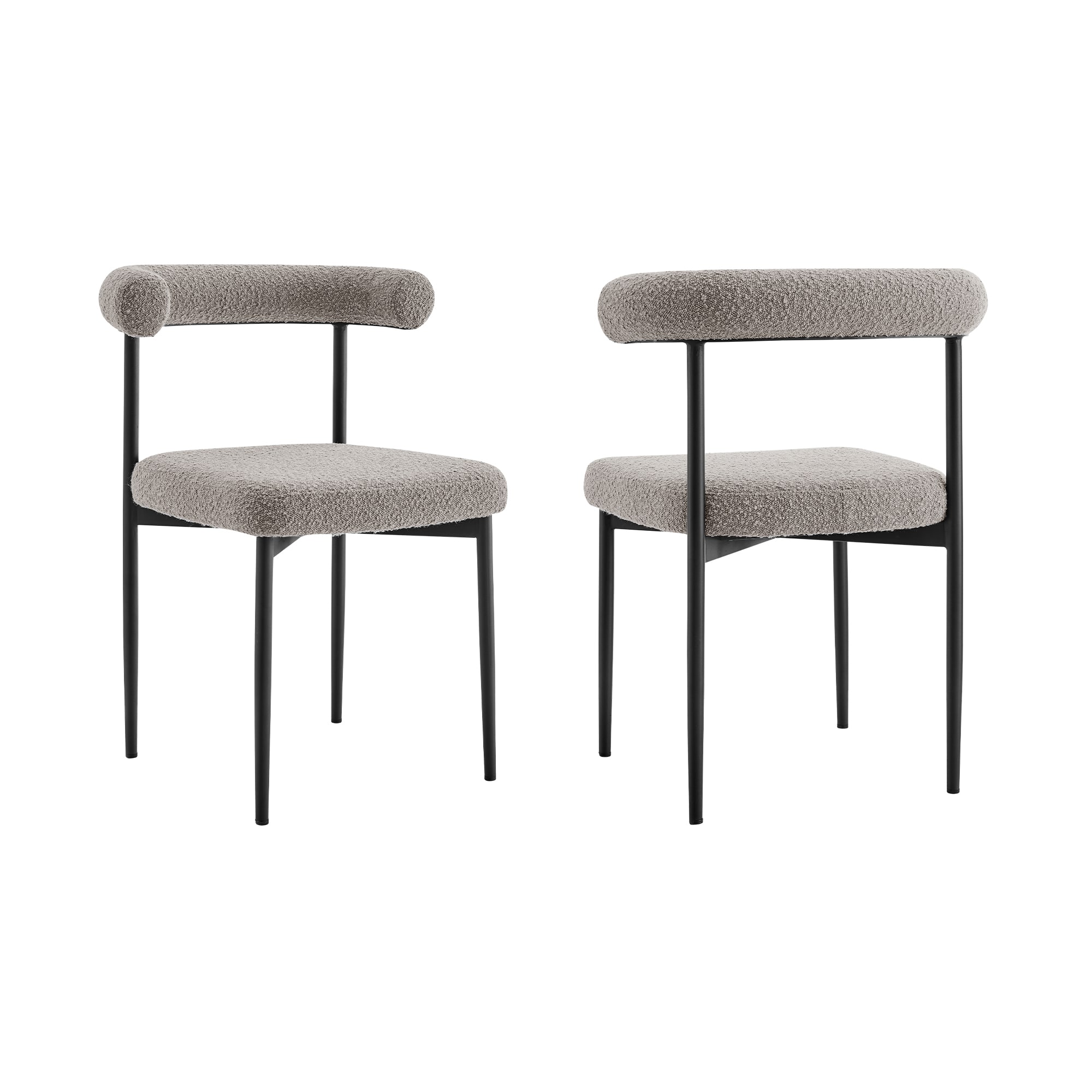 Morgan Light Blue Faux Leather Upholstered Side Chair with Metal Legs