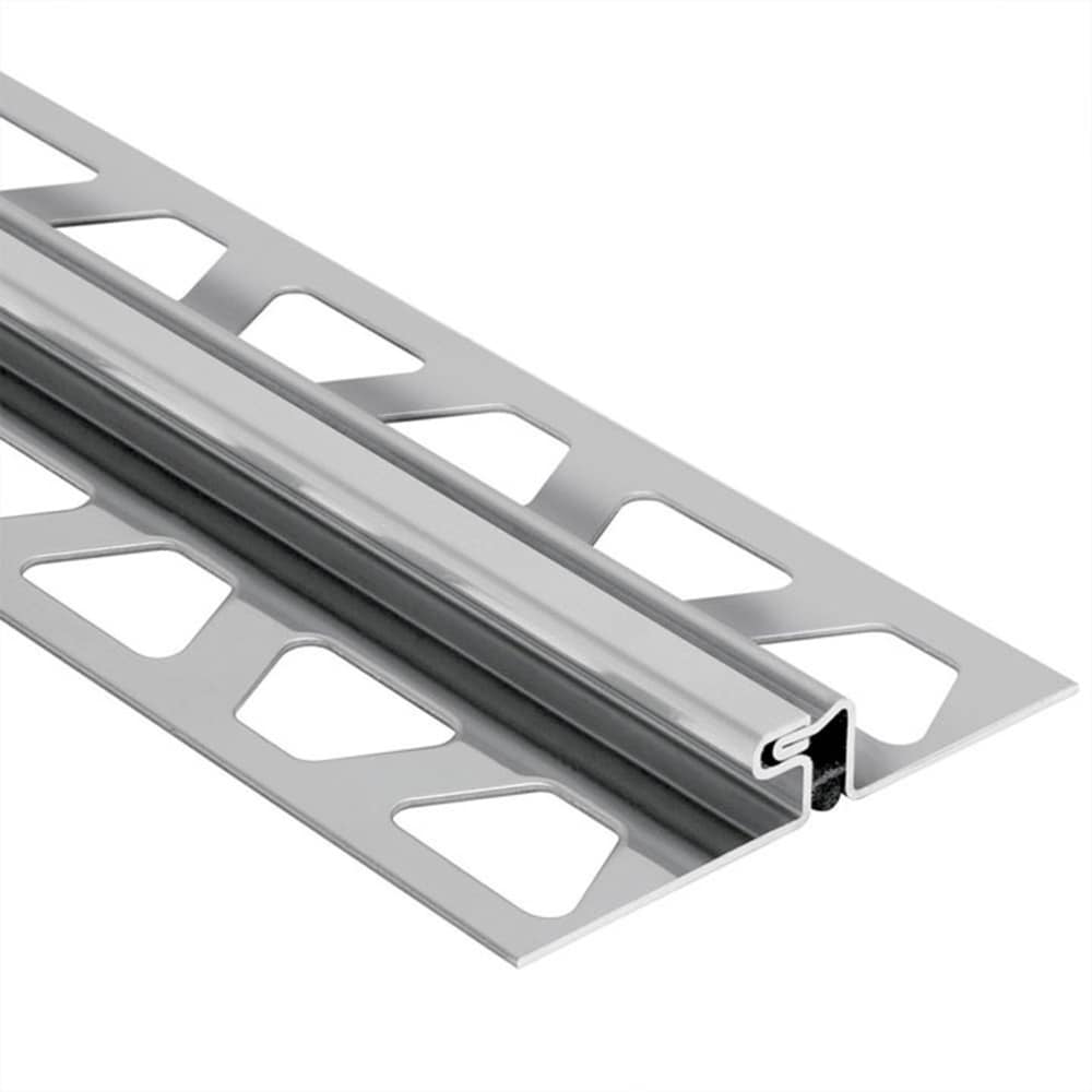 Schluter Systems EDP160 Dilex-EDP 0.625-in W x 98.5-in L Stainless steel Steel Movement joint Tile Edge Trim