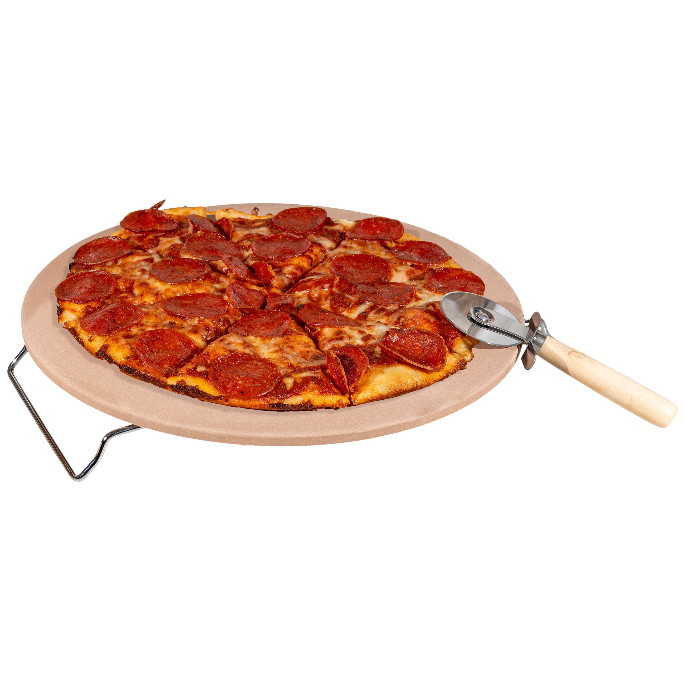 Classic Cuisine KIT-PZA-3 3 -Piece 15-Inches Ceramic Pizza stone kit