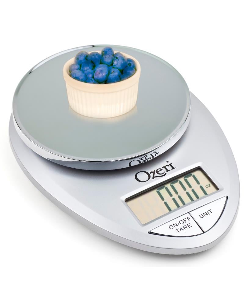 Ozeri Pro Digital Kitchen Food Scale, 0.05 oz to 12 lbs (1 gram to 5.4 kg); Chrome