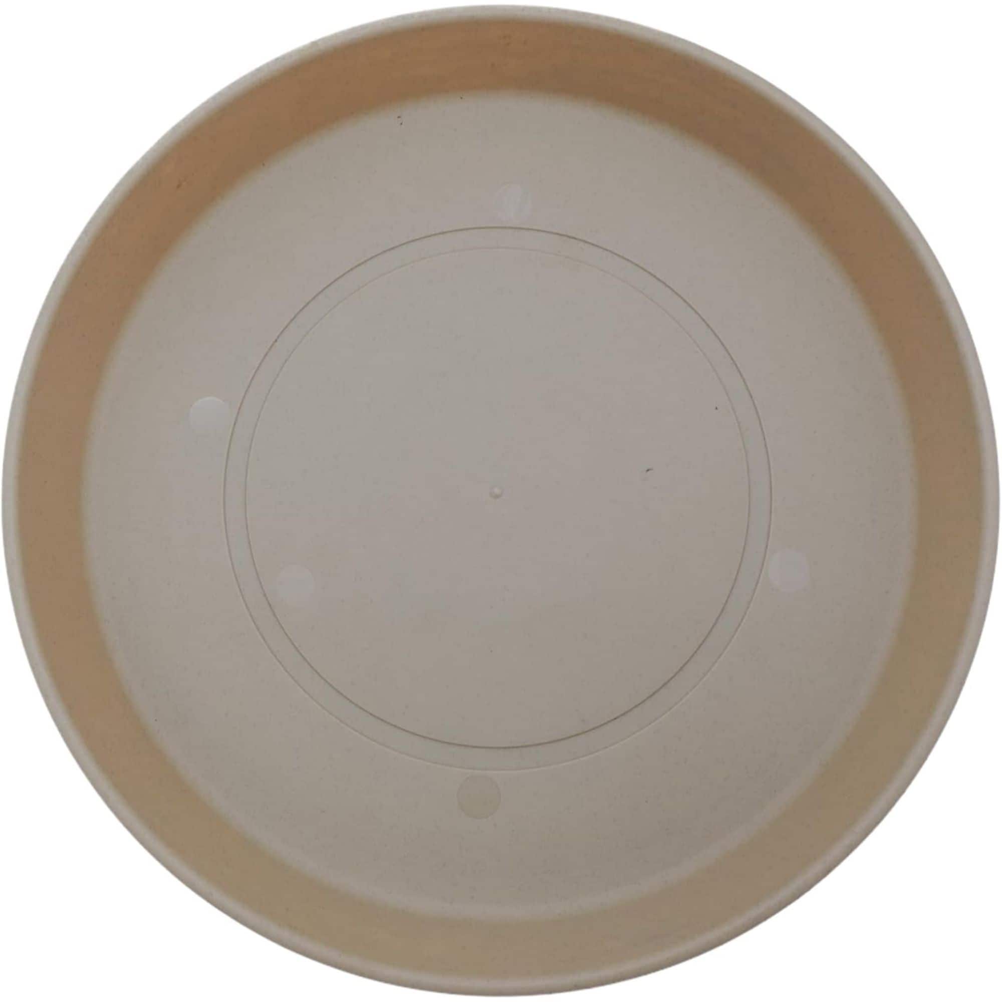 The HC Companies 770932843371 Round Prima Flower Pot Saucer - Sandstone - 7in