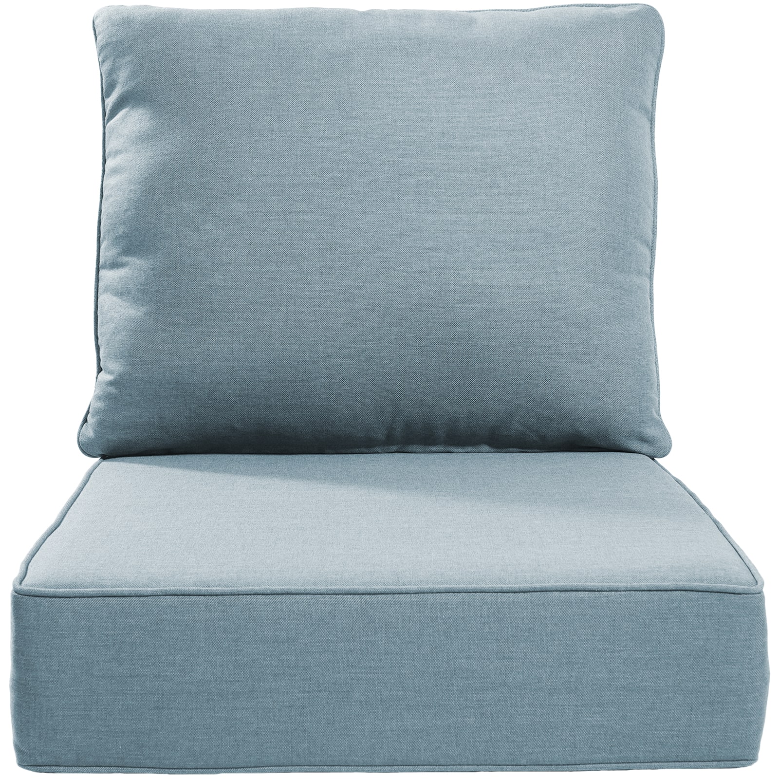 Rilyson FSZBD022-4 24-in x 22-in 2 -Piece Baby Blue Patio chair cushion