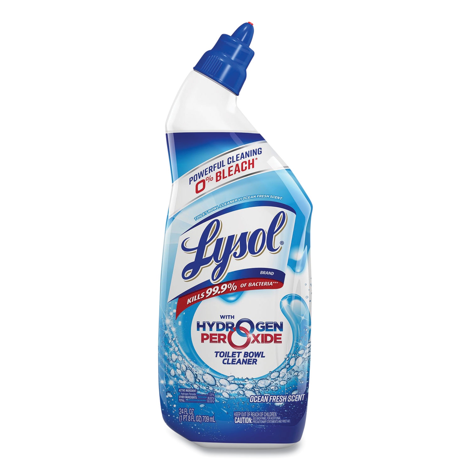 LYSOL Toilet Bowl Cleaner with Hydrogen Peroxide Ocean Fresh Scent 24 oz Angle-Neck Bottle