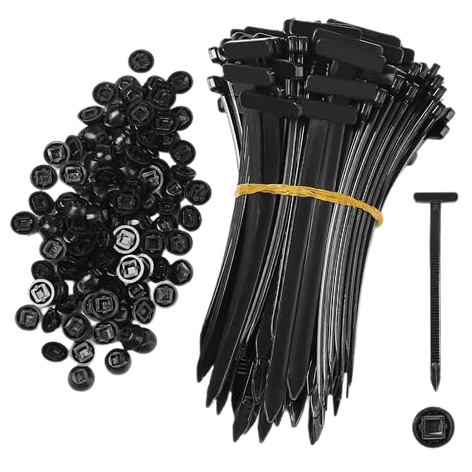 Etokfoks 100 Pcs Universal Nylon Cable Tie Buckle Multifunctional Zip Ties With Pin Button Design UV Resistant Fasteners For Car Repair Bumper Clips #EFT1013F320