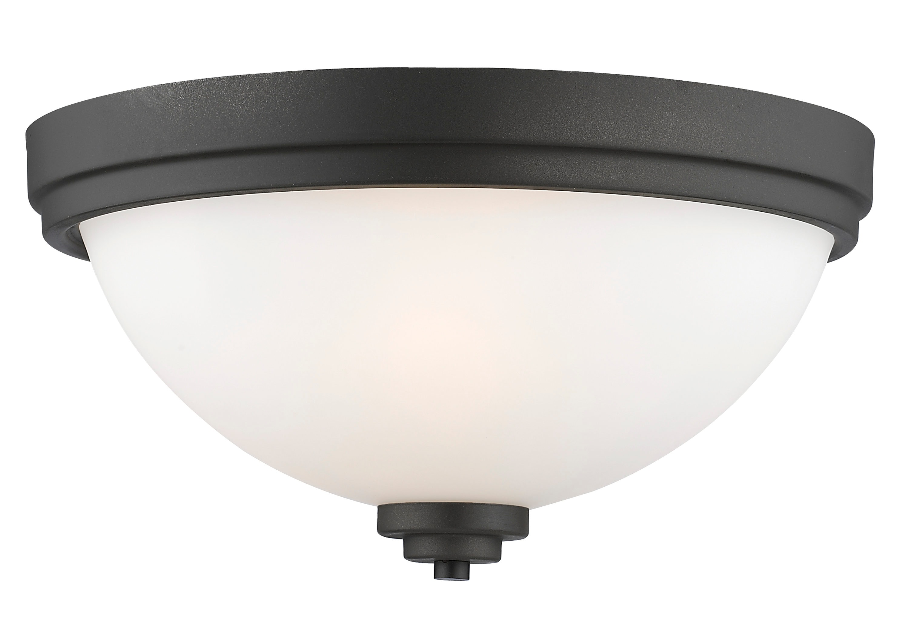 Z-Lite 443F3-BRZ Ashton 3 -Light 15-in Matte Bronze Flush Mount Light
