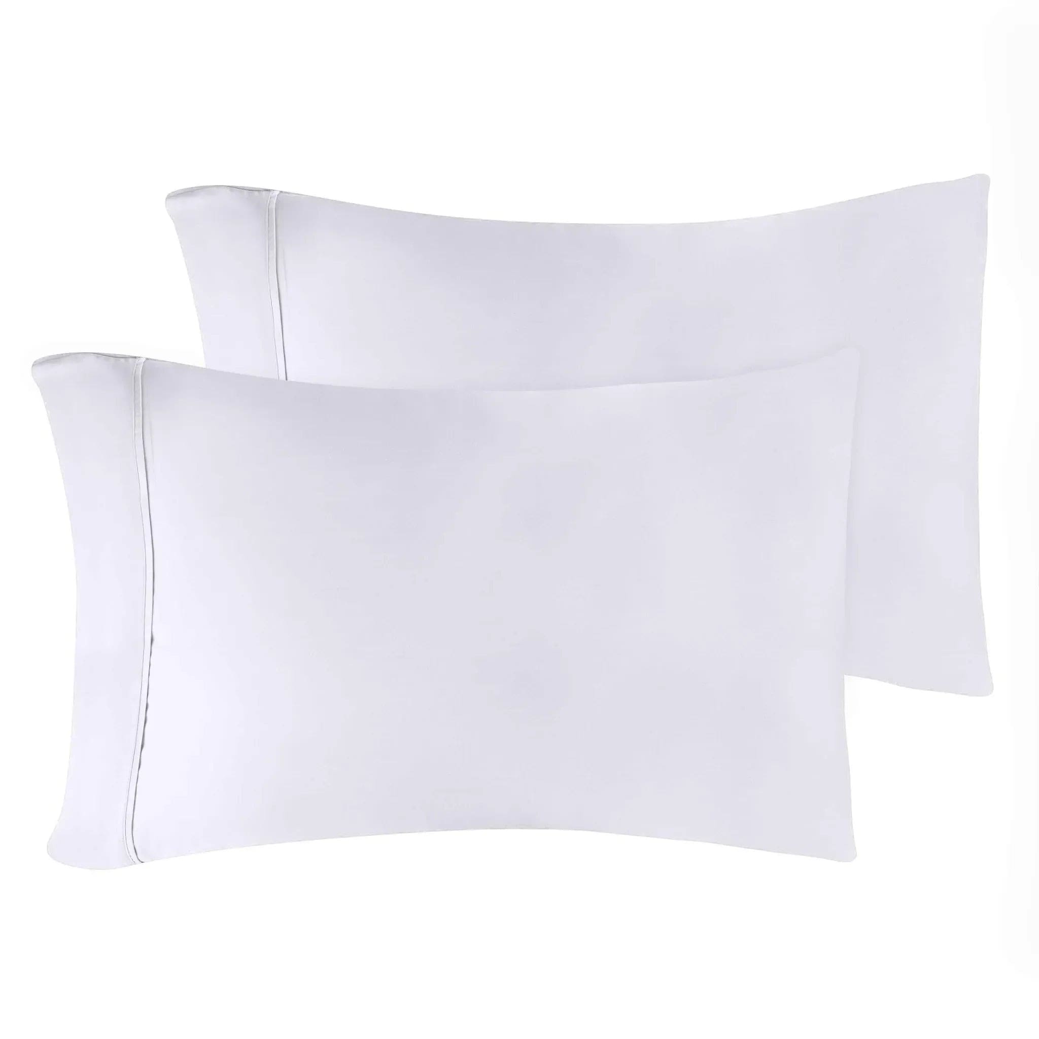Slickblue - 2 Pack Egyptian Cotton 400 Thread Count Sateen Pillow Case for Bedroom Guest Room Bed...