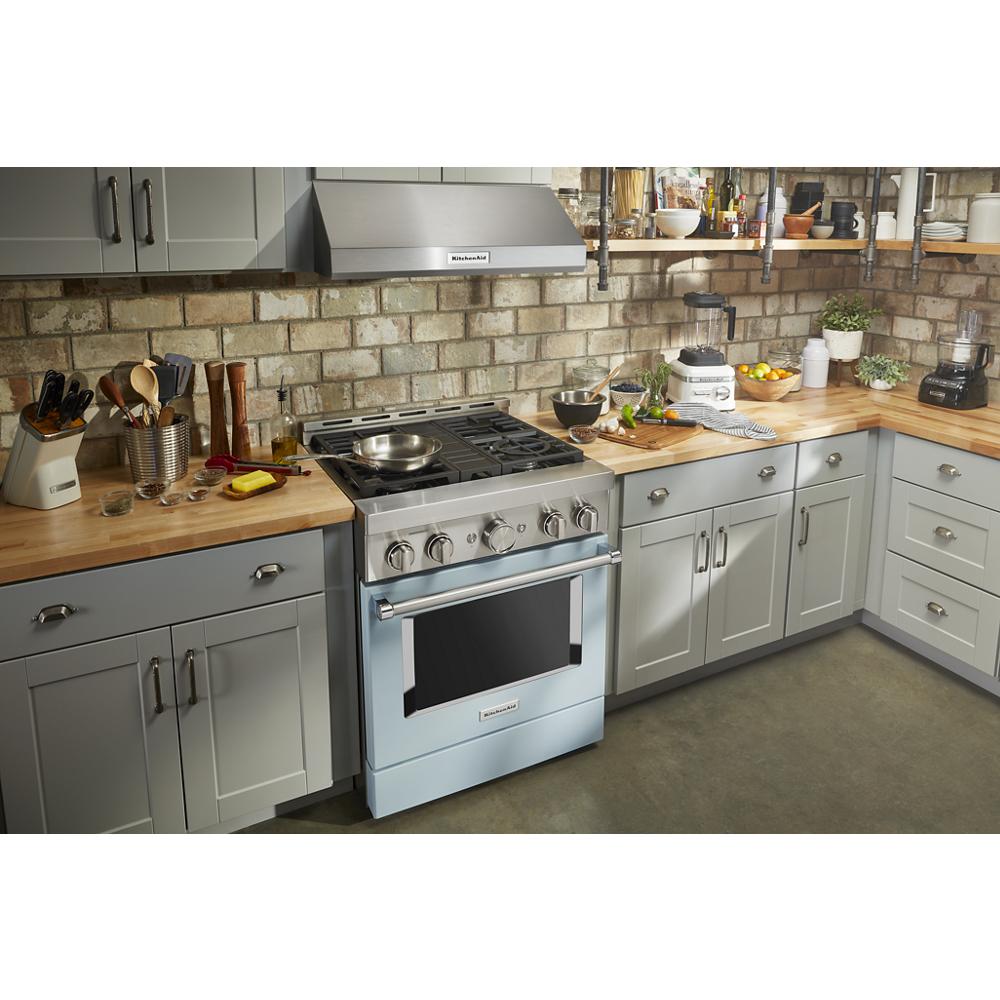 KitchenAid 30-in 4 Burners 4.1-cu ft Self-cleaning Convection Oven ...