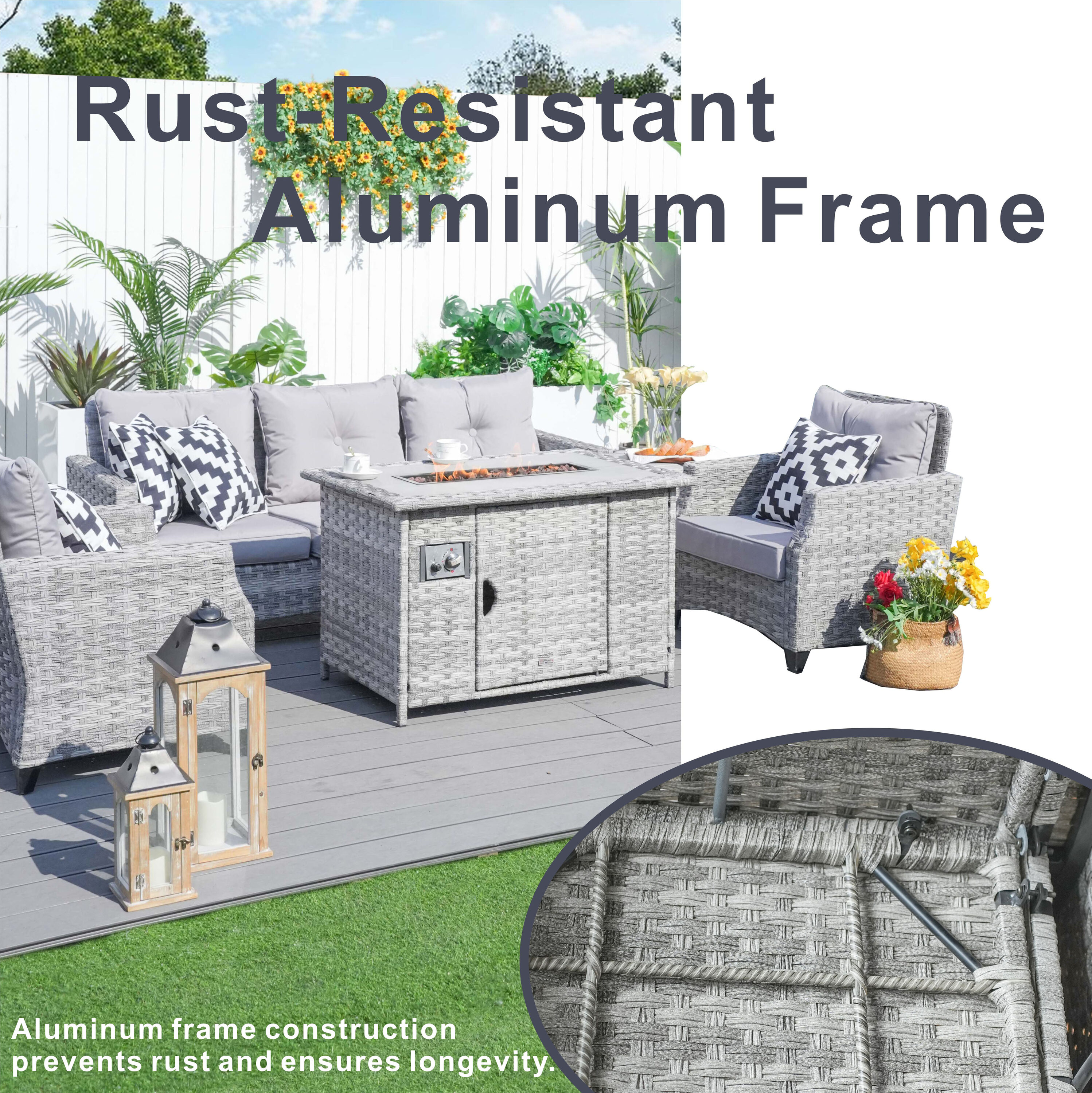 Direct Wicker DWF1802H Patio-Conversation-Sets - View #6