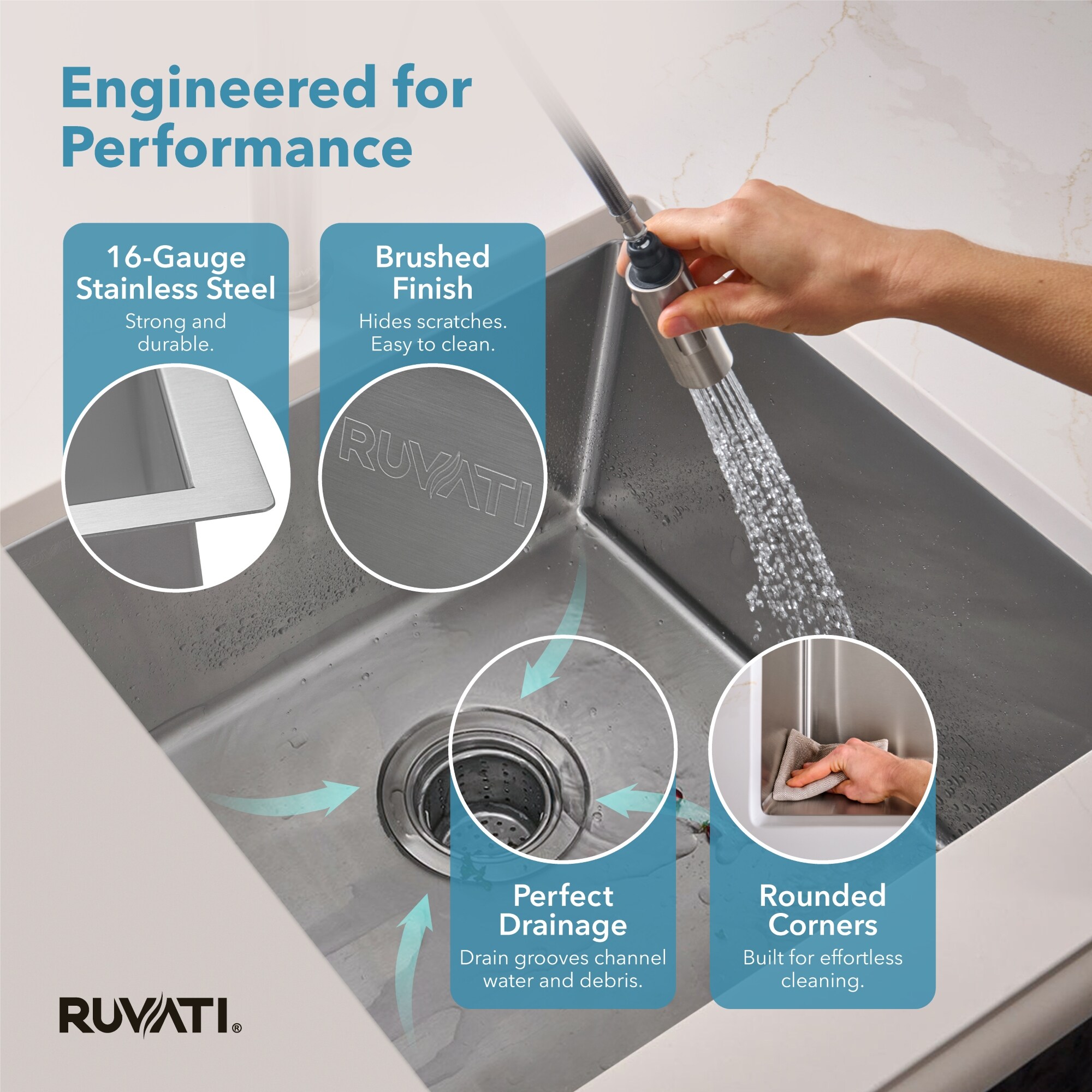 Ruvati RVH7118 Bar-Prep-Sinks - View #5