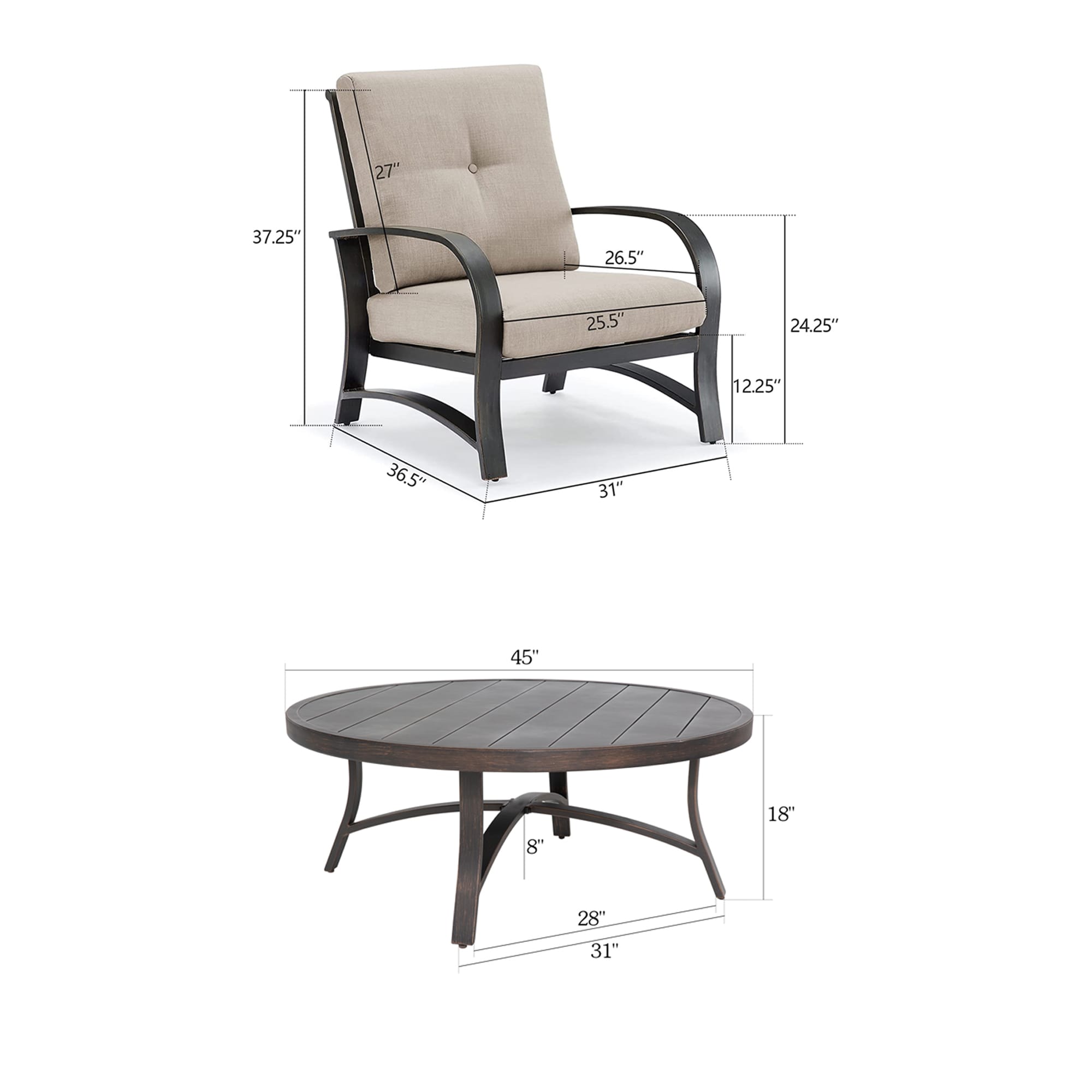 PEAK HOME FURNISHINGS 970326X4-970437 Patio-Conversation-Sets - View #3