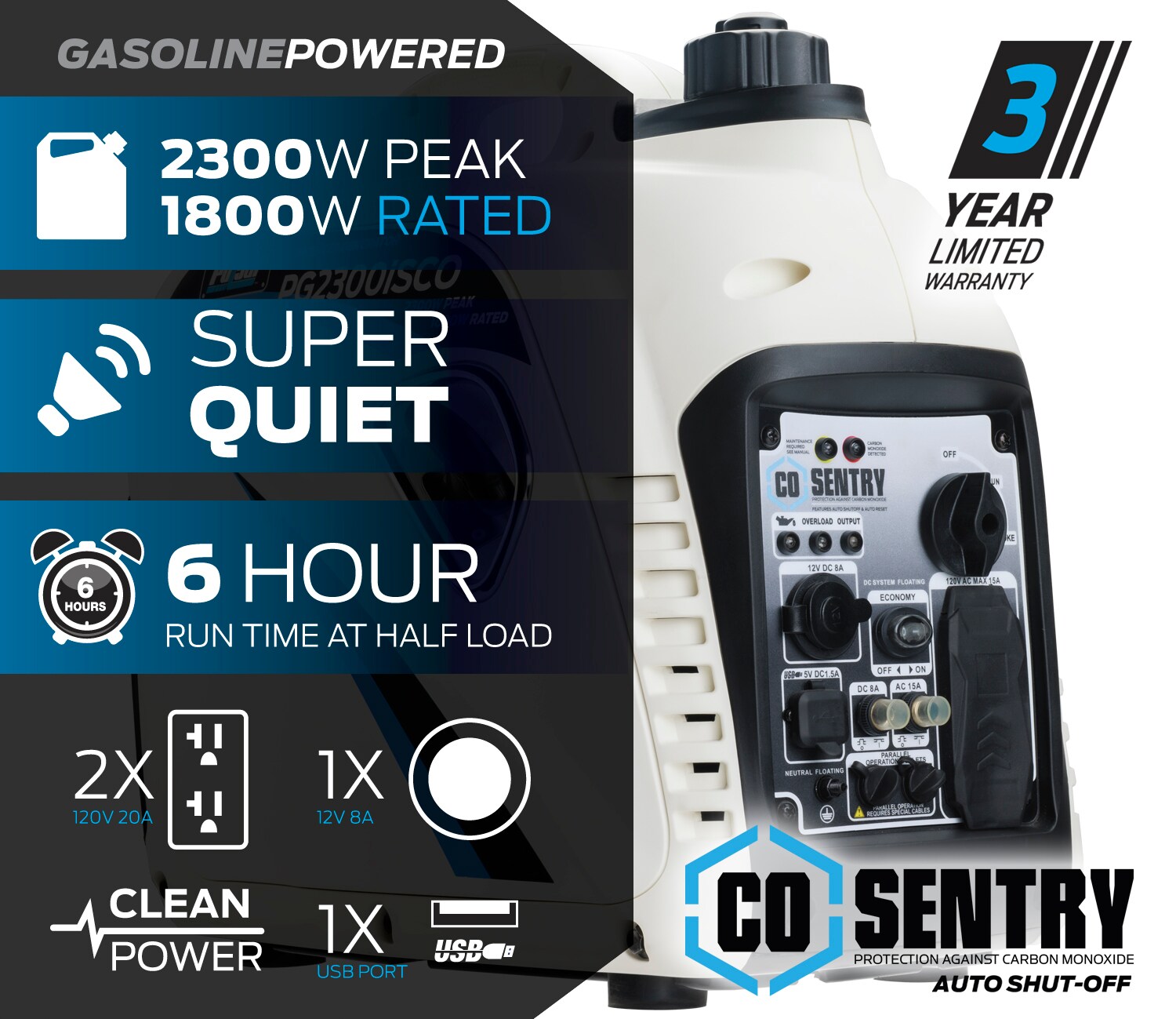Pulsar Products PG2300ISCO Inverter-Generators - View #2