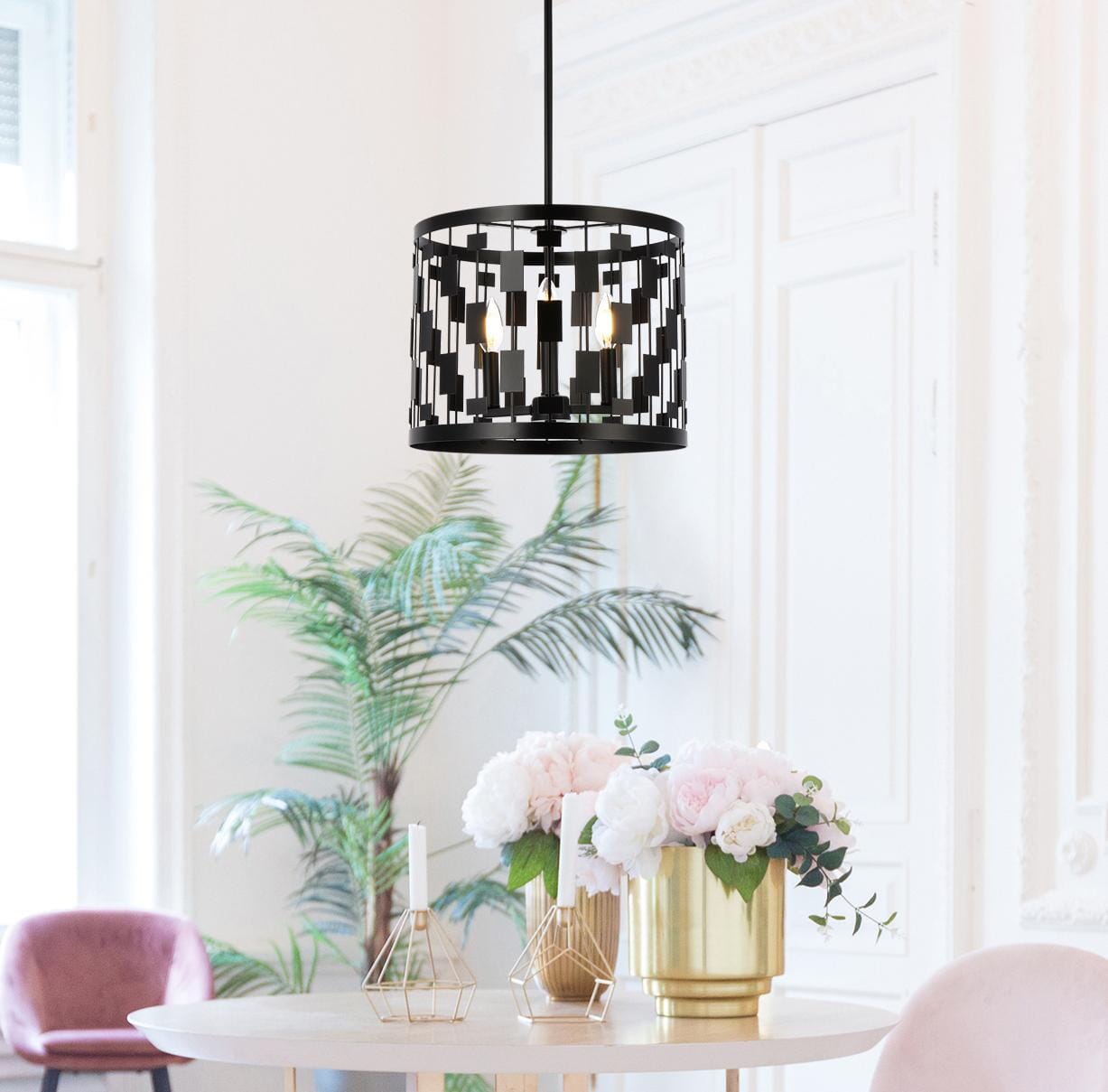 Levante Black 3-Light Contemporary Pendant