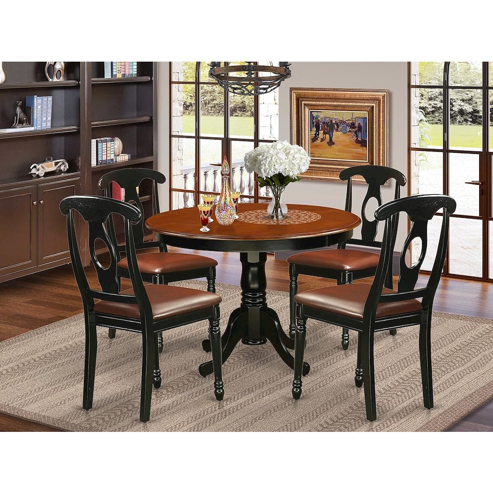 East West Furniture HLKE5-BCH-LC Dining-Sets - View #2