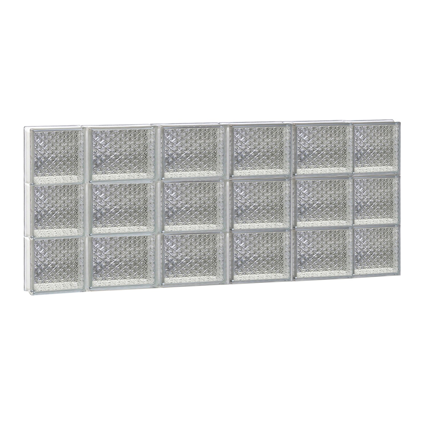 REDI2SET S4418DP Diamond Glass 42-1/2-in x 17-1/4-in Frameless Replacement Glass Block Window