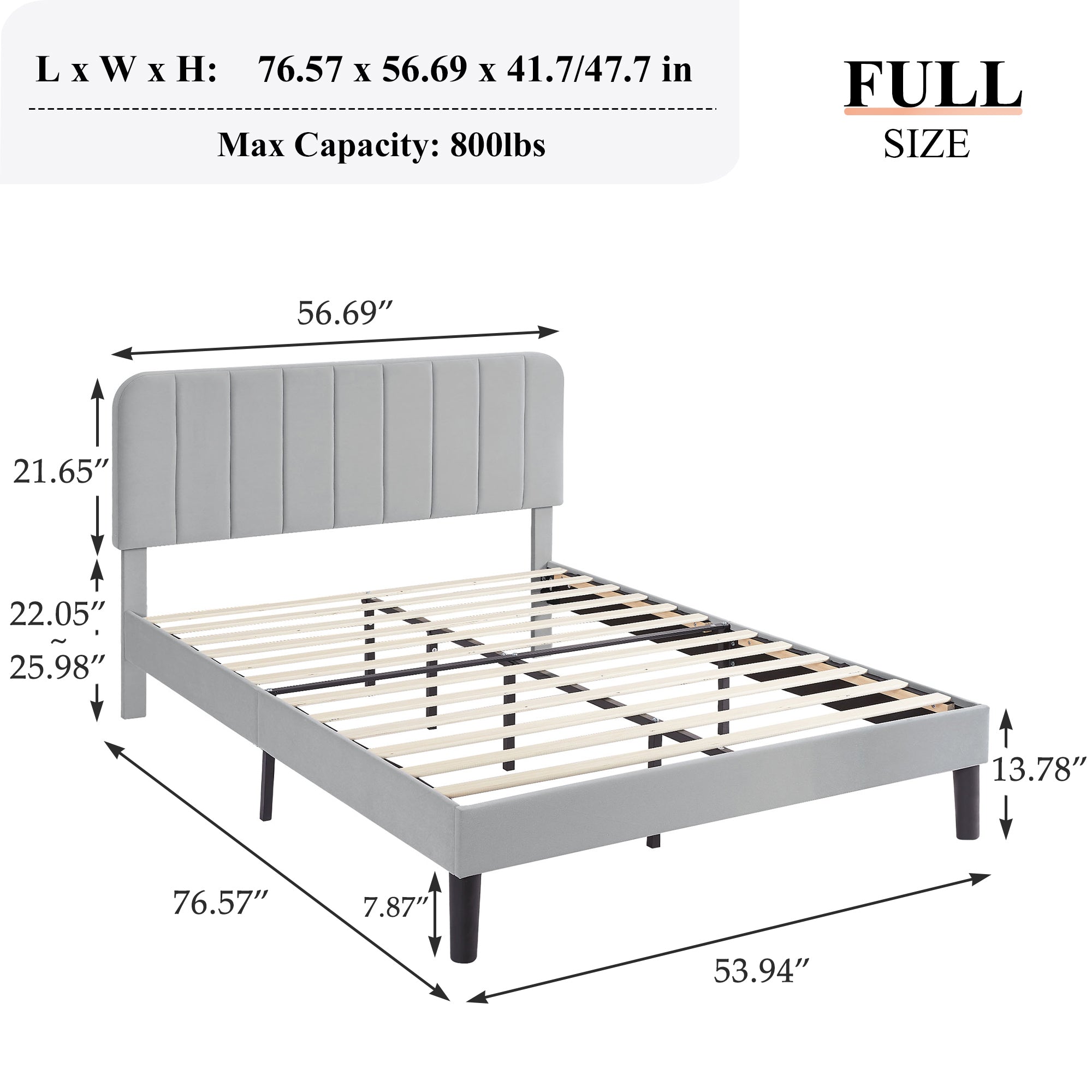 Vecelo LOE-CY-FB01-LGRY beds - View #3
