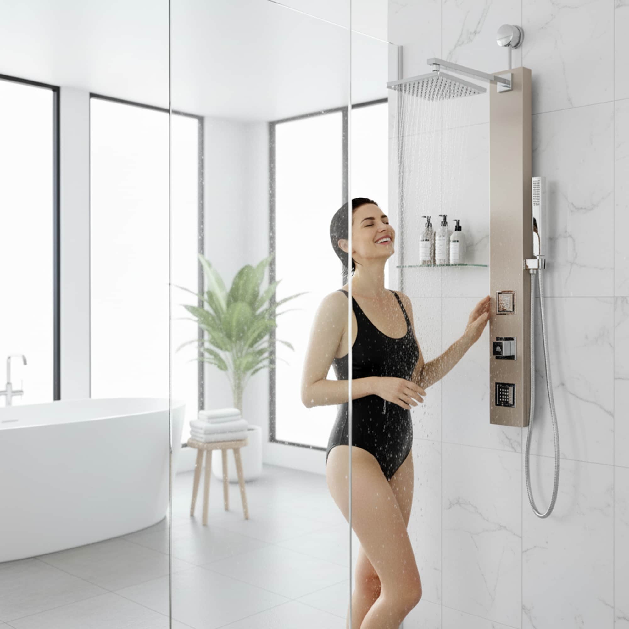 ANZZI SP-AZ082BN Showerhead-Bar-Panels - View #2