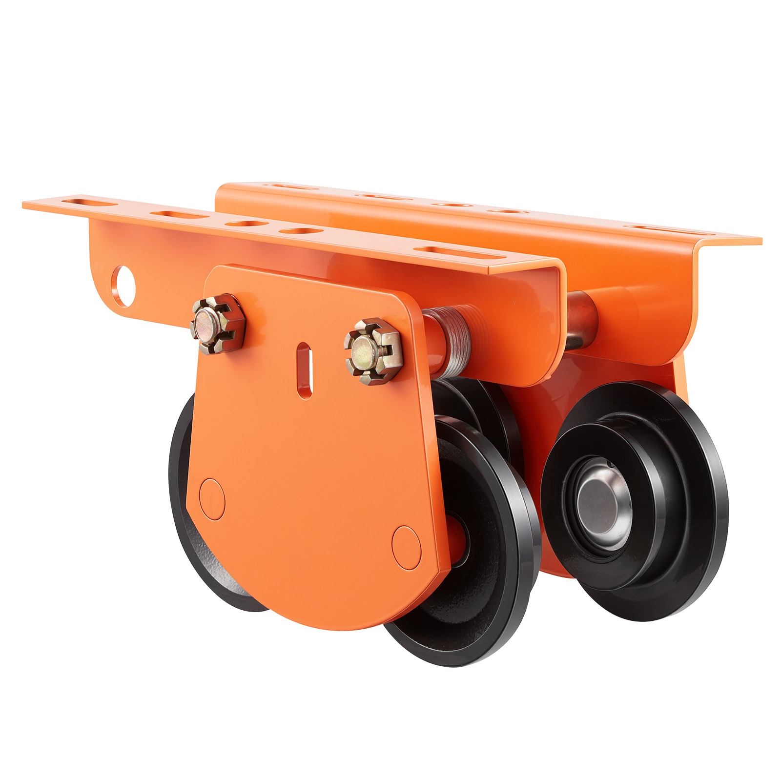 GIVIMO Push Beam Trolley for Electric Hoist 2200-lb 1-Ton I-Beam Trolley with Dual Wheels 2.68 to 4.33 in Adjustable Flange Width for Straight and Curved Beams