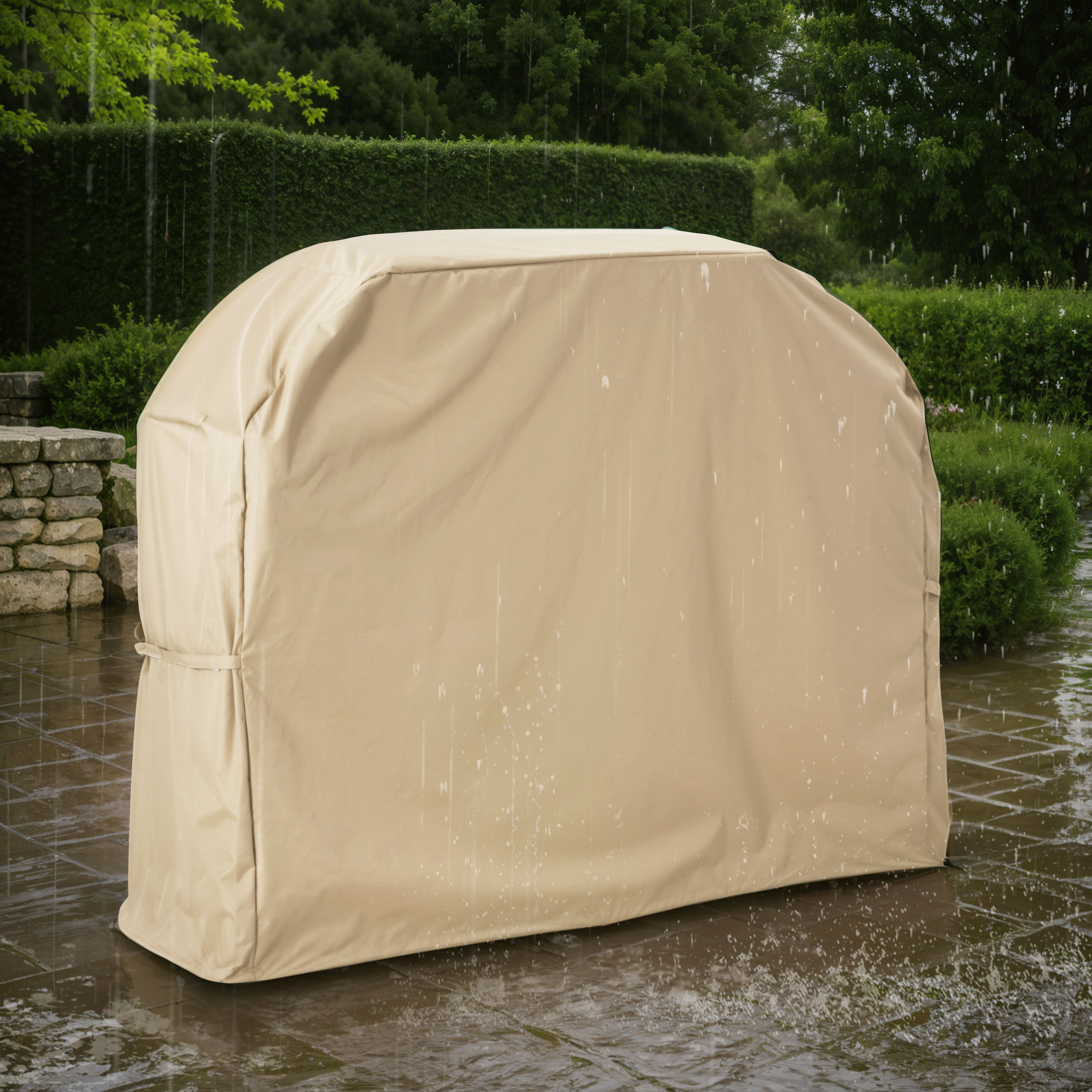 Christopher Knight Home 322836 Apollo Heavy-Duty BBQ Grill Cover with Weather-Resistant Design for Outdoor Protection