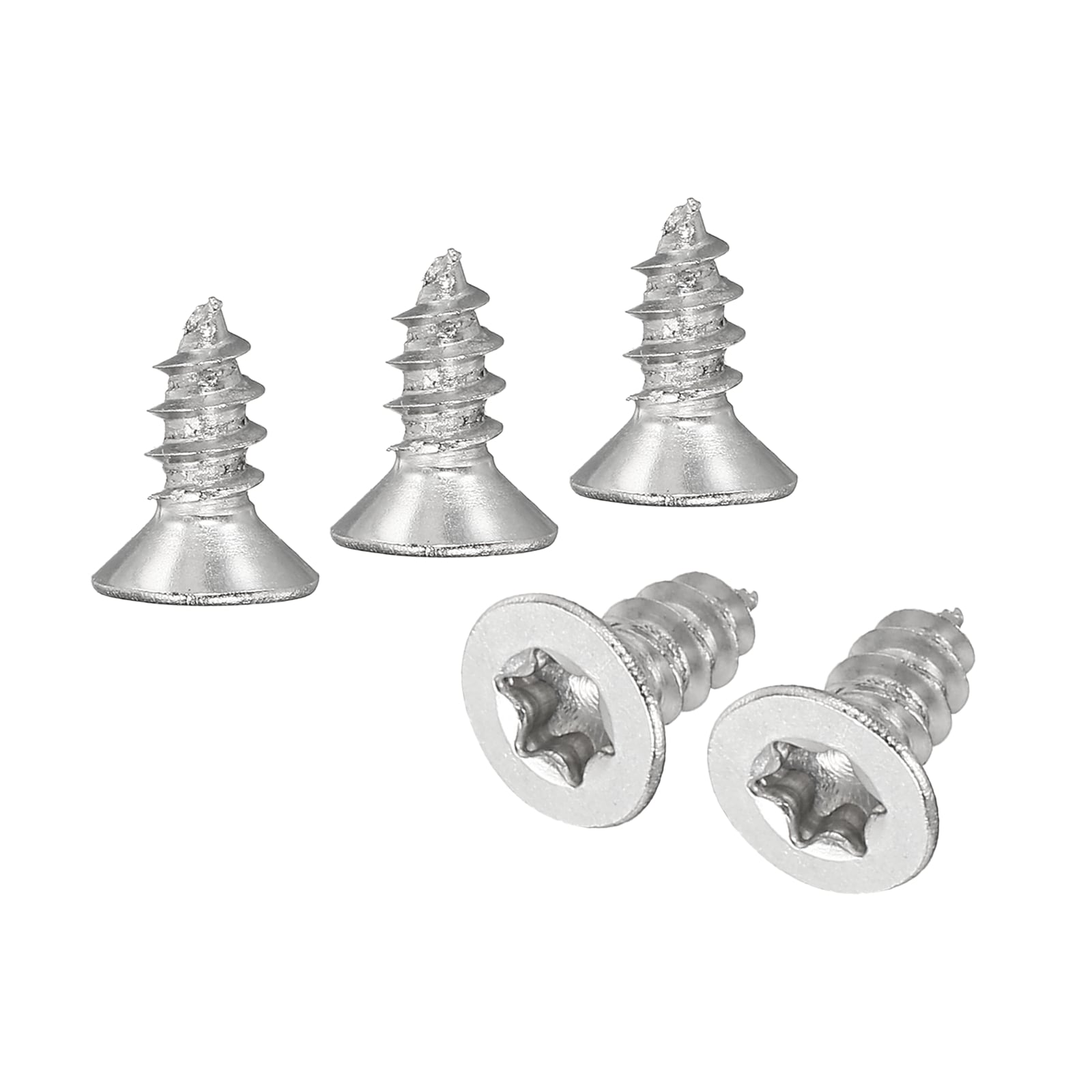 Unique Bargains 50pcs Torx Screws M4 x 10mm Flat Head Wood Screw 304 ...
