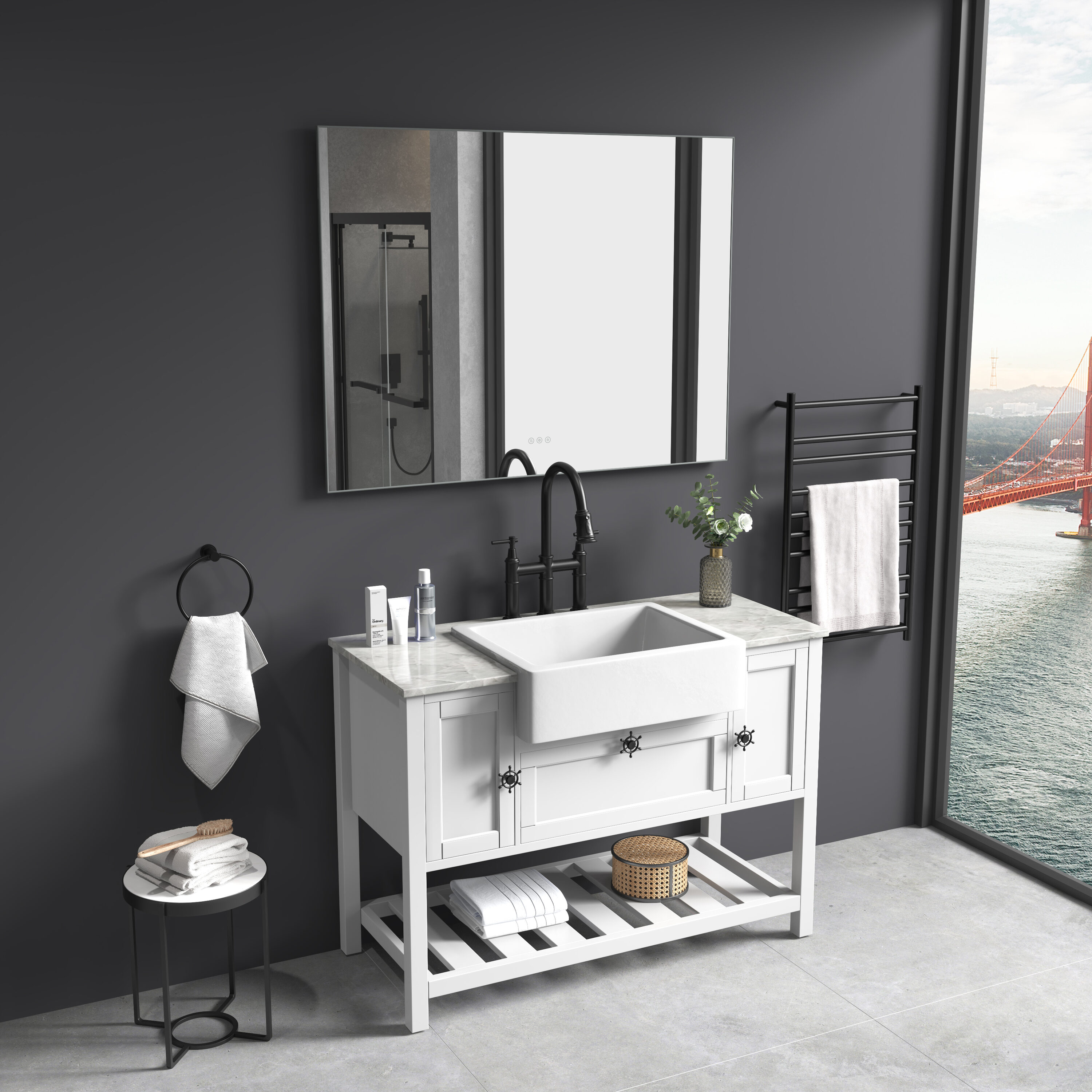 Bayfeve BF-78224-MIR Framed-Bath-Mirrors - View #4